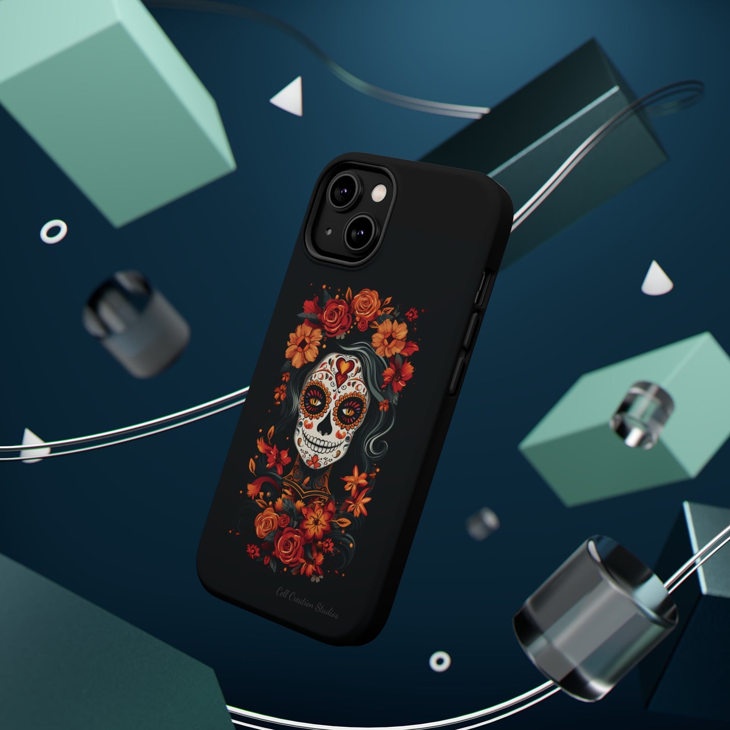 Introducing the "Day of the Dead Fiesta" Cell Phone Case – Celebrate Life in Style -MagSafe Tough Cases