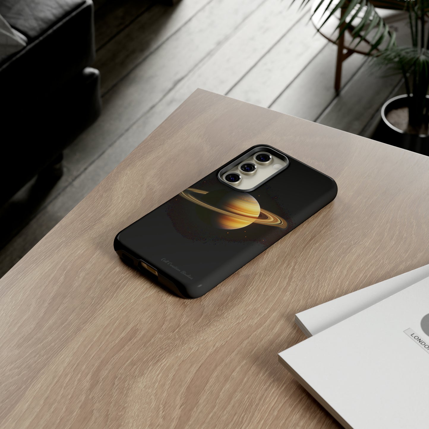 Introducing the "Saturn's Elegance" Cell Phone Case – A Cosmic Masterpiece -Tough Cases
