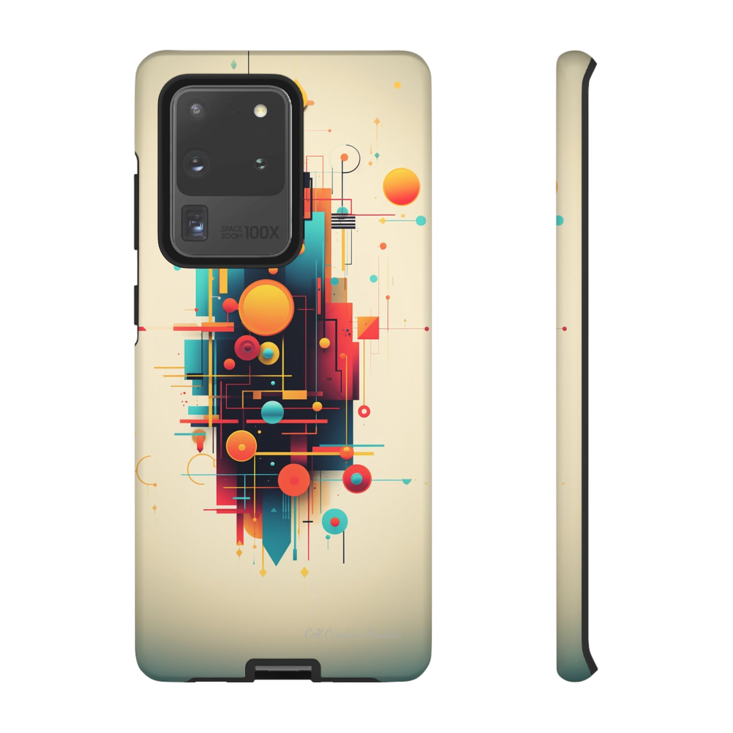 The "Colorful Geometric Pattern" Cell Phone Case- Elevate Your Phone's Look -Tough Cases