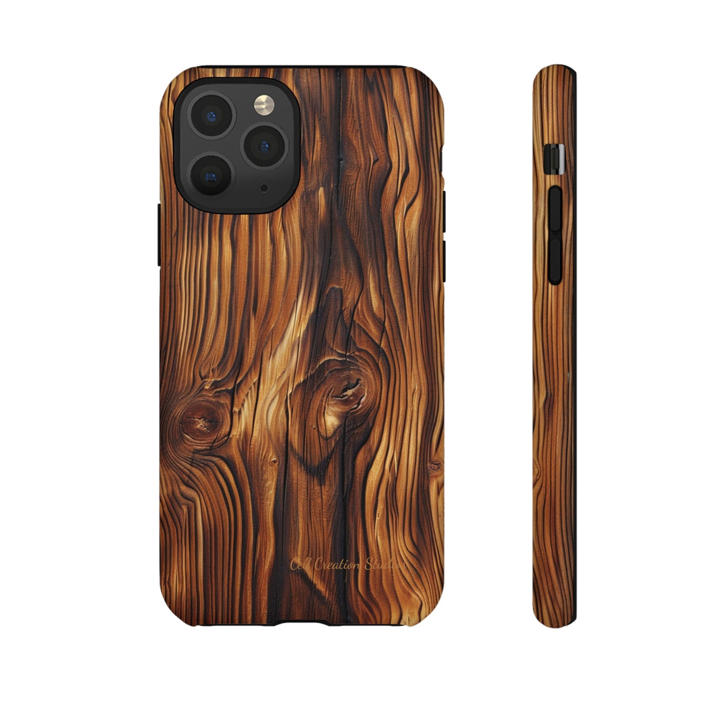 "Wood Grain Elegance" -Tough iPhone Cases