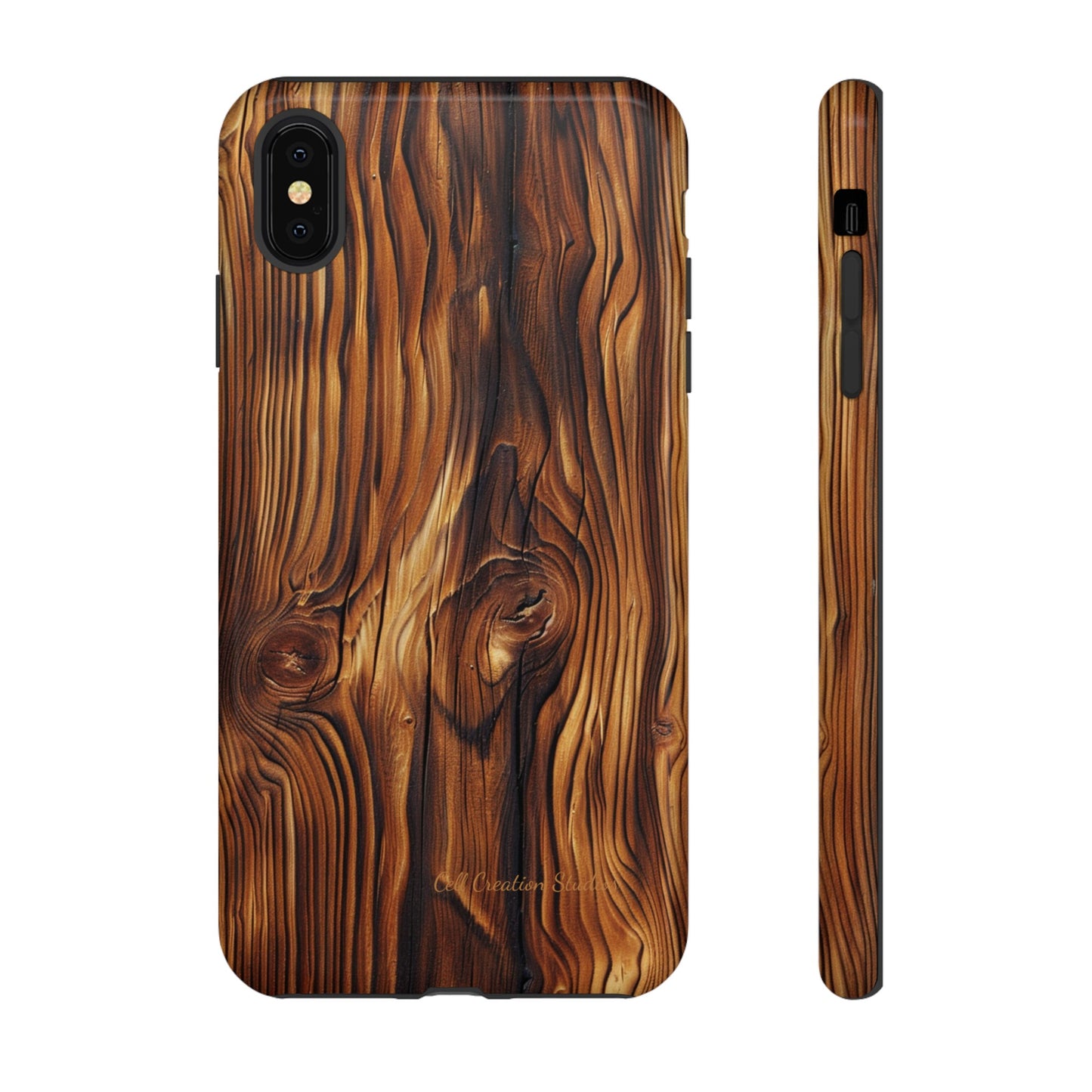 "Wood Grain Elegance" -Tough iPhone Cases