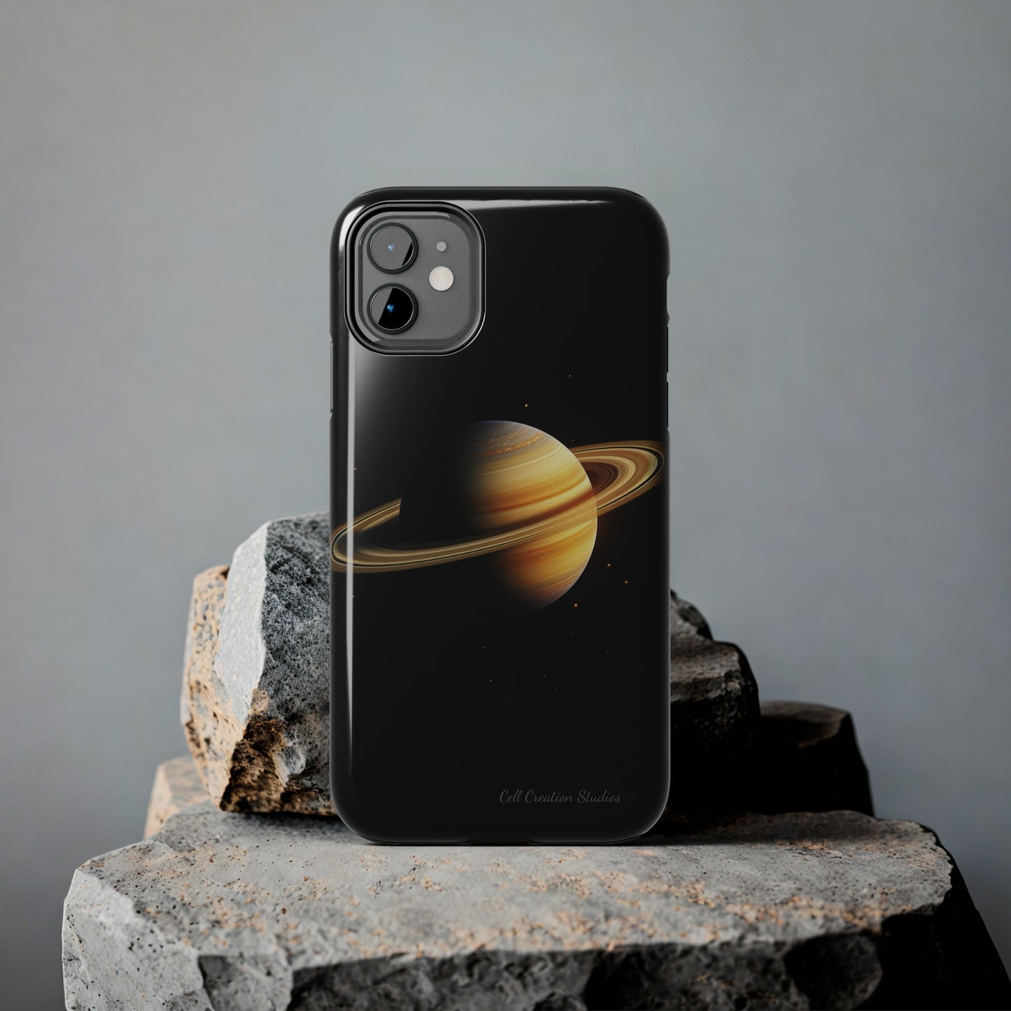 Introducing the "Saturn's Elegance" Cell Phone Case – A Cosmic Masterpiece -Tough Phone Cases