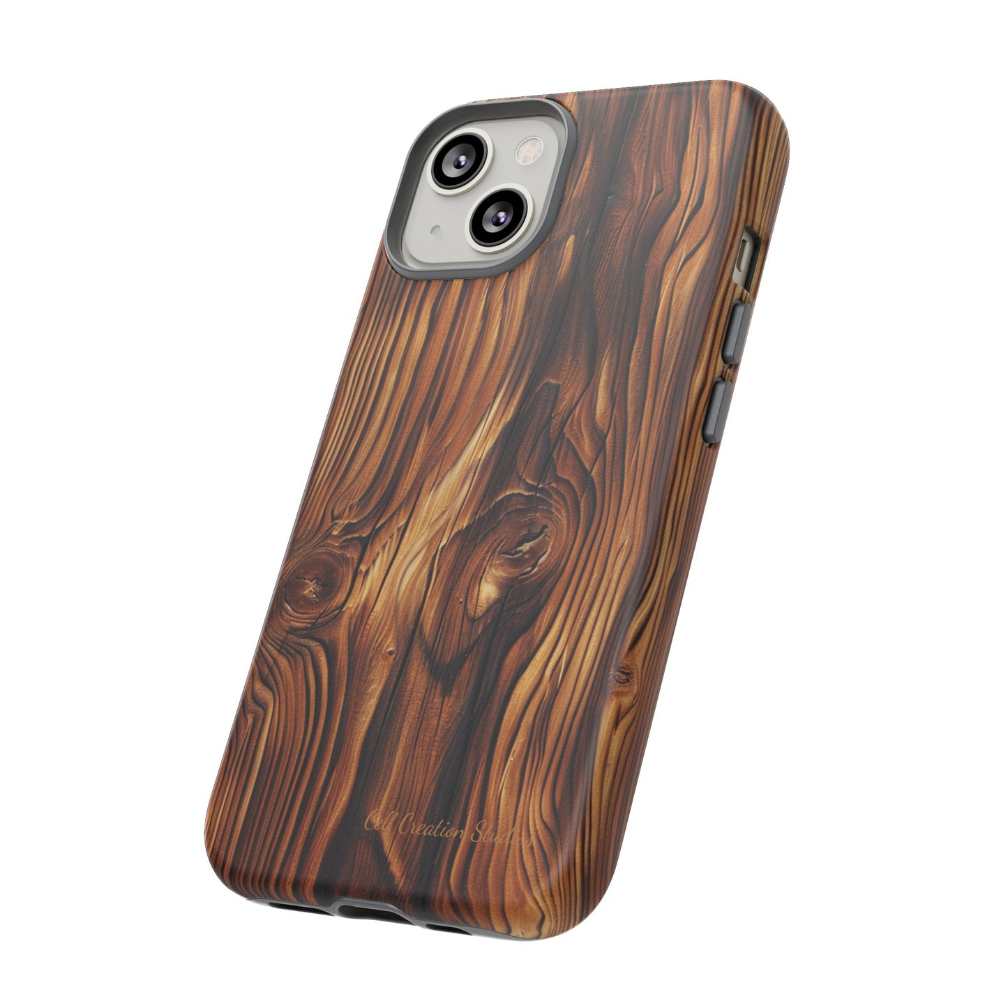 "Wood Grain Elegance" -Tough iPhone Cases