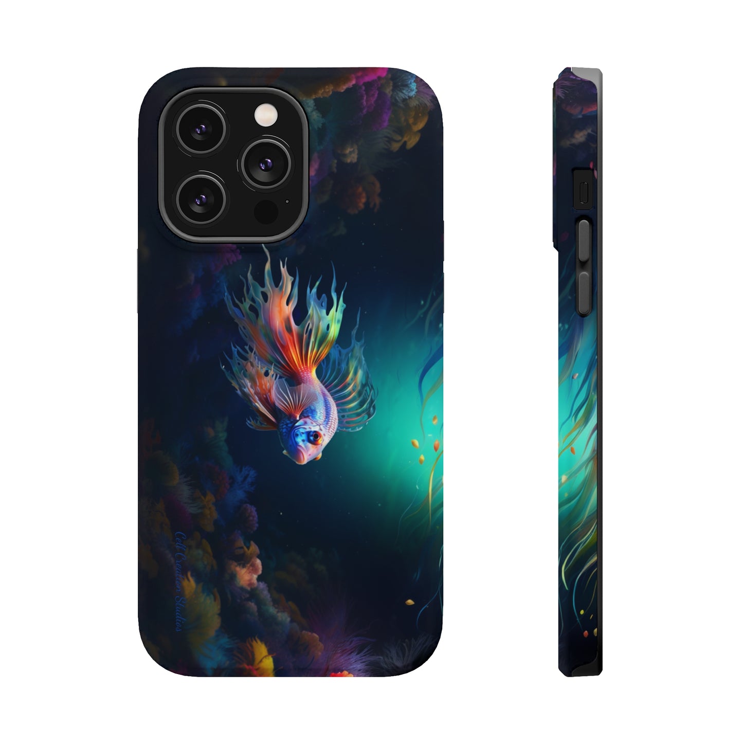 Introducing the "Aquatic Serenity" Cell Phone Case – Dive into Tranquil Waters! -MagSafe Tough Cases