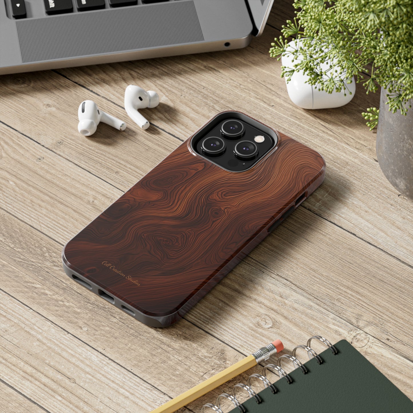 Introducing the "Natural Woodgrain" Cell Phone Case – Embrace Organic Beauty with Wood Pattern Design -Tough Phone Cases