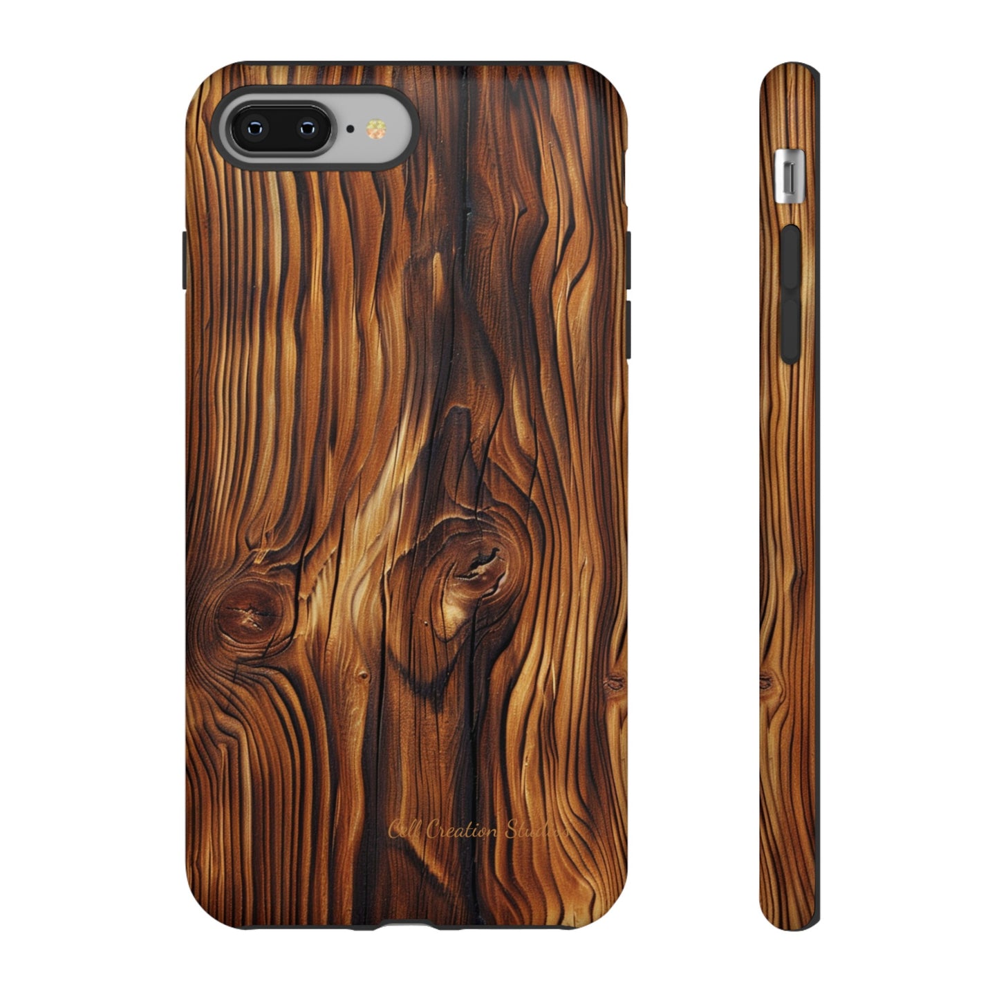 "Wood Grain Elegance" -Tough iPhone Cases