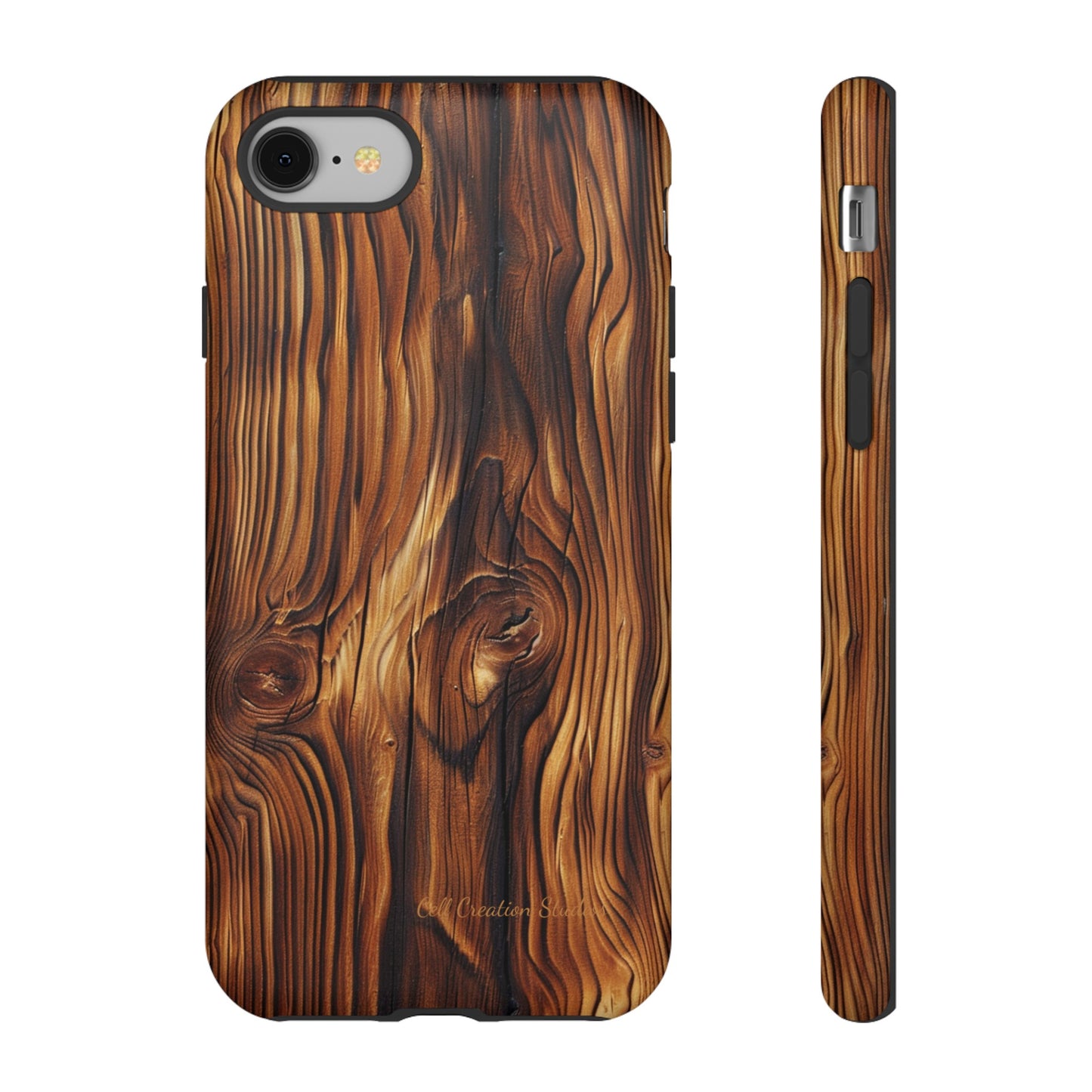 "Wood Grain Elegance" -Tough iPhone Cases
