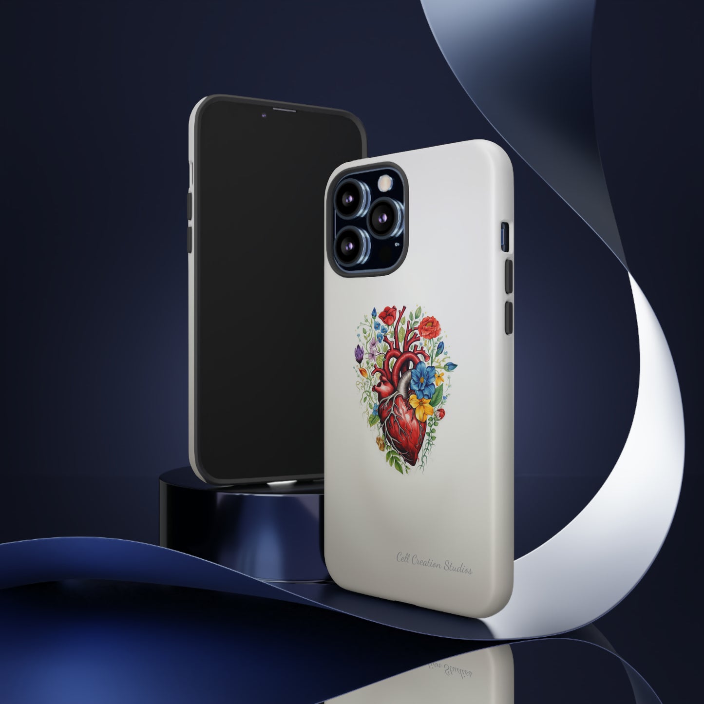 "Floral Heart Harmony" -Tough iPhone Cases