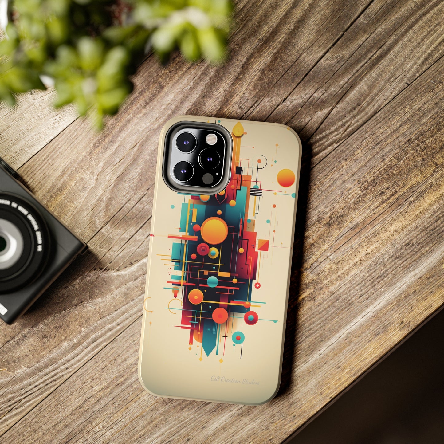 The "Colorful Geometric Pattern" Cell Phone Case- Elevate Your Phone's Look -Tough Phone Cases