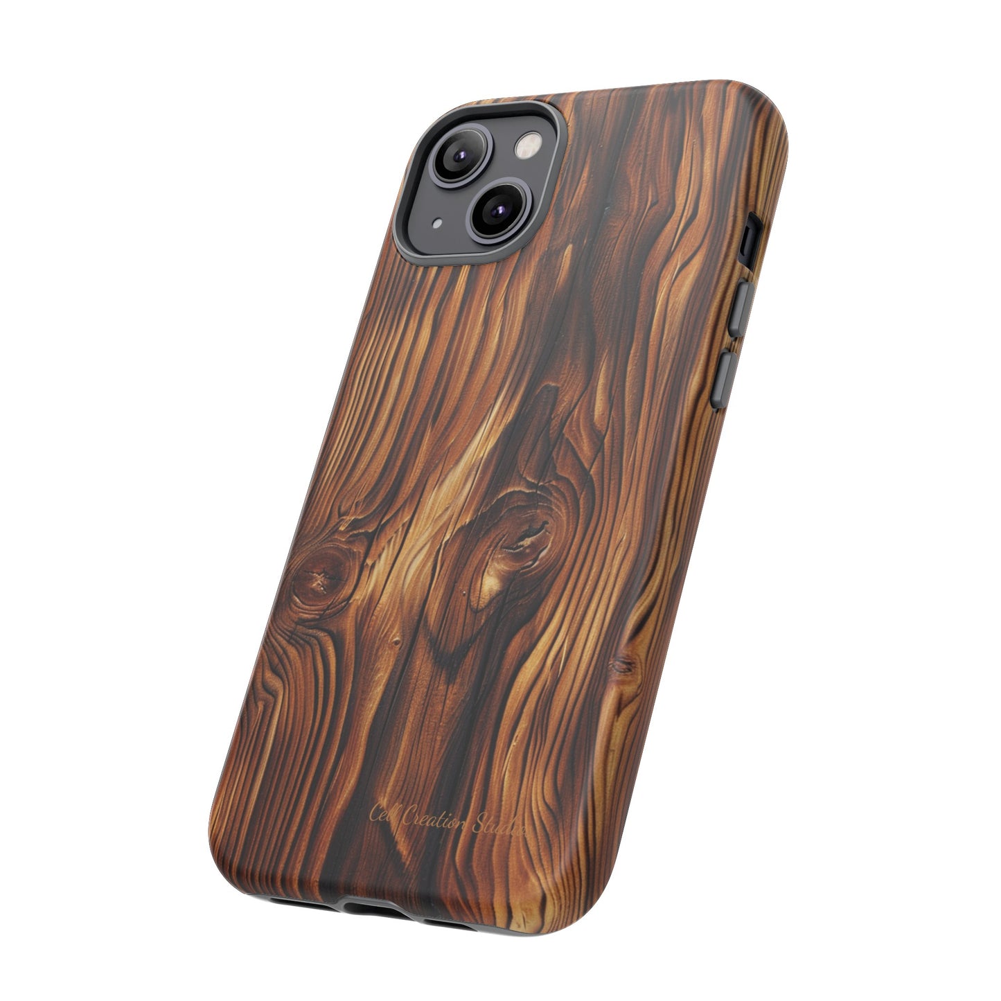 "Wood Grain Elegance" -Tough iPhone Cases