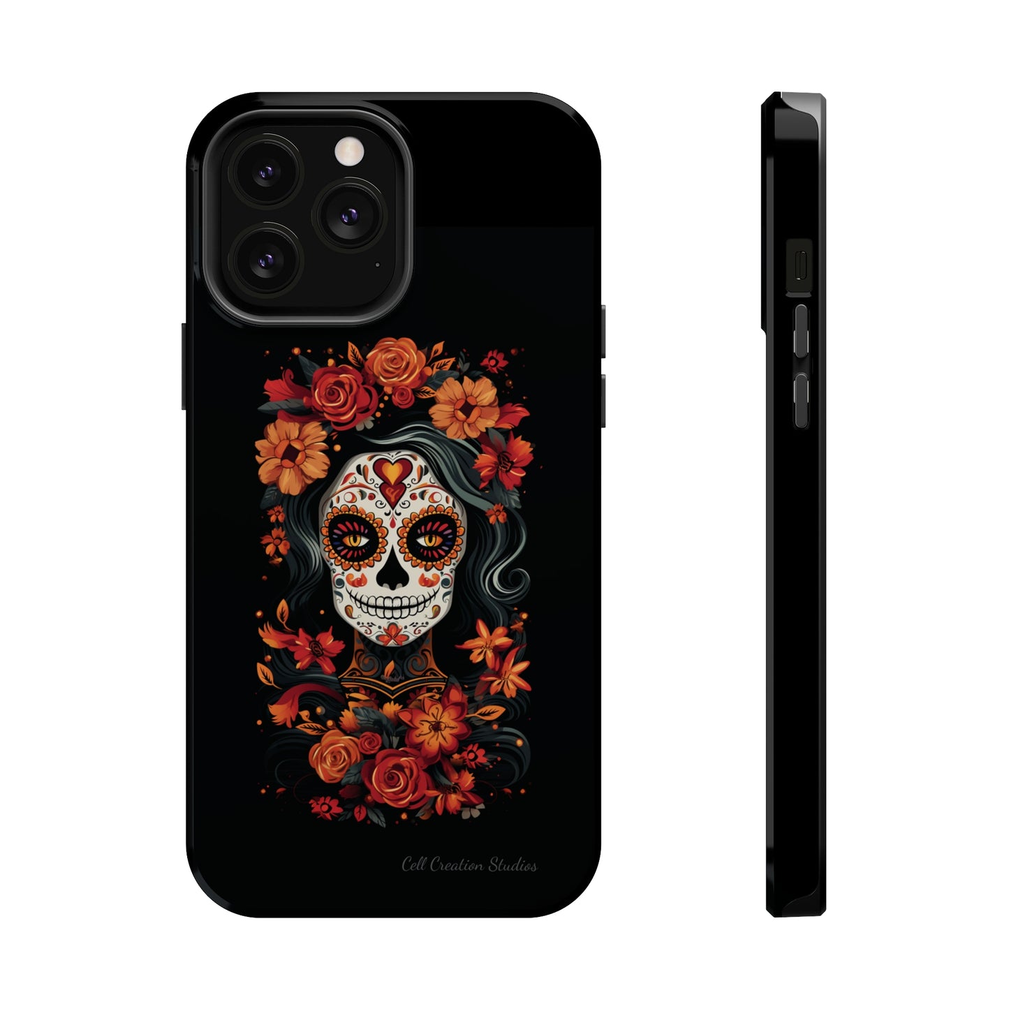 Introducing the "Day of the Dead Fiesta" Cell Phone Case – Celebrate Life in Style -MagSafe Tough Cases