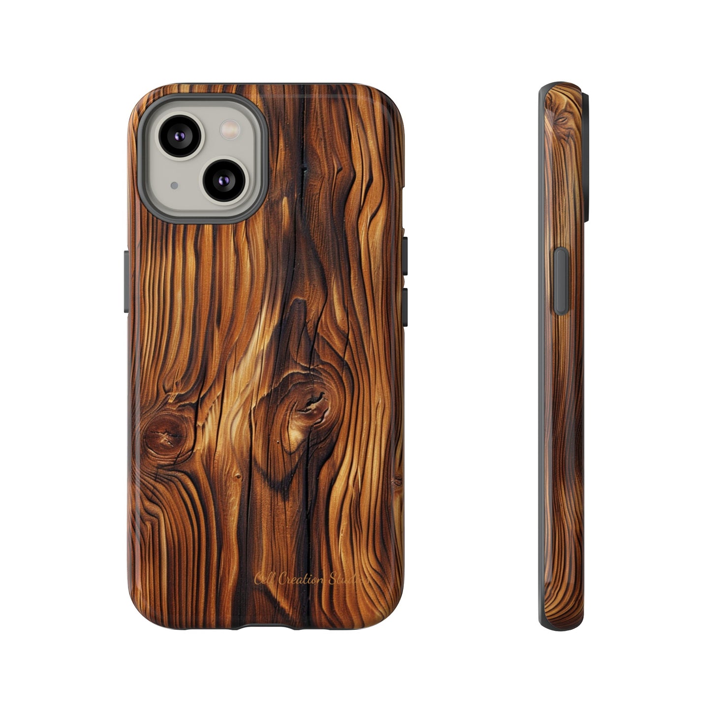 "Wood Grain Elegance" -Tough iPhone Cases