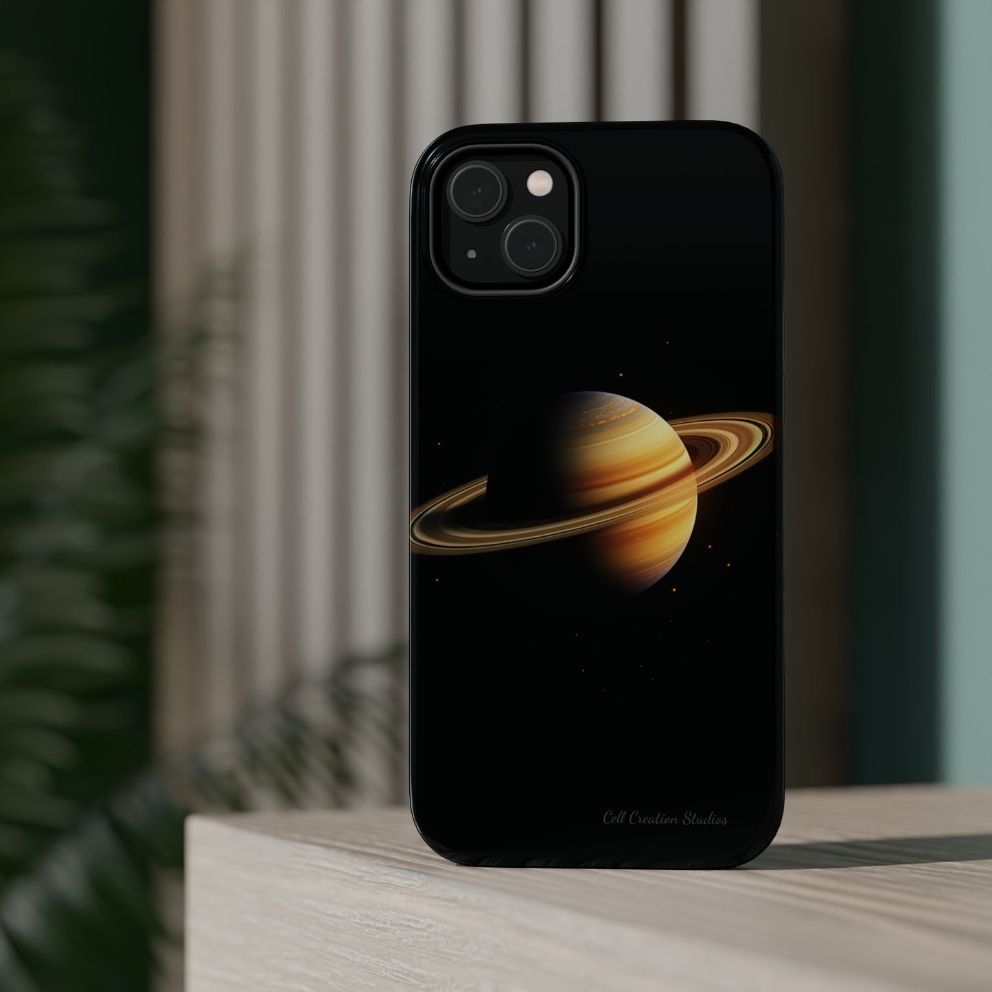 Introducing the "Saturn's Elegance" Cell Phone Case – A Cosmic Masterpiece -MagSafe Tough Cases