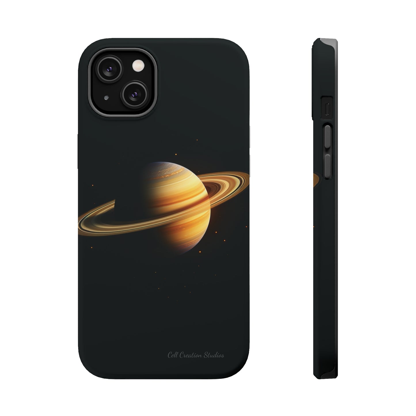 Introducing the "Saturn's Elegance" Cell Phone Case – A Cosmic Masterpiece -MagSafe Tough Cases