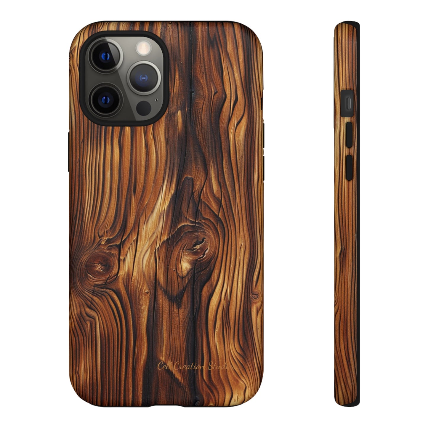 "Wood Grain Elegance" -Tough iPhone Cases