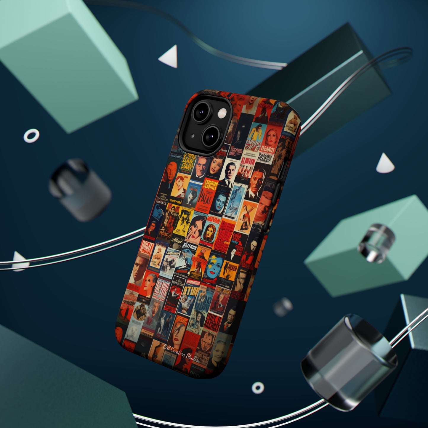 Introducing the "Vintage Movie Poster Collage" Cell Phone Case – Timeless Hollywood Charm -MagSafe Tough Cases