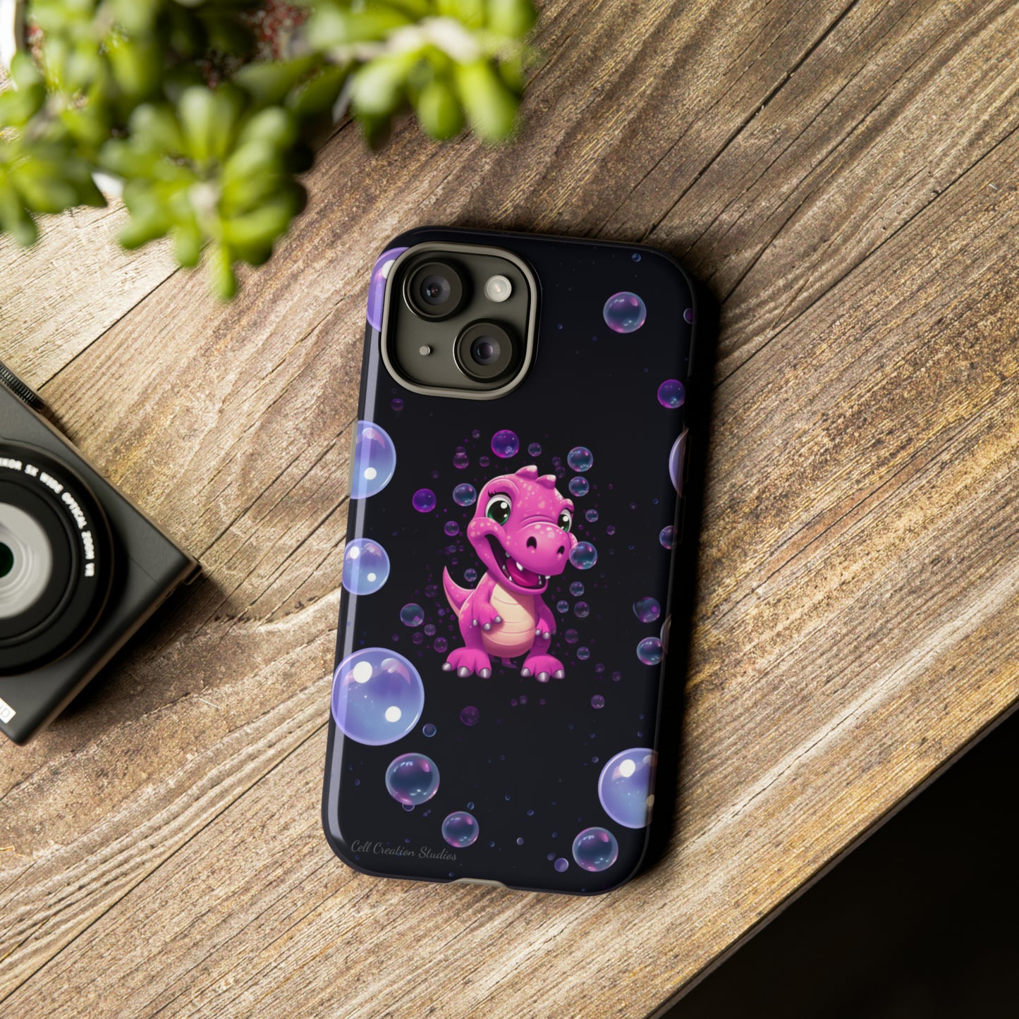 "Dino Glam" Glitter Dinosaur Phone Case -Tough Cases