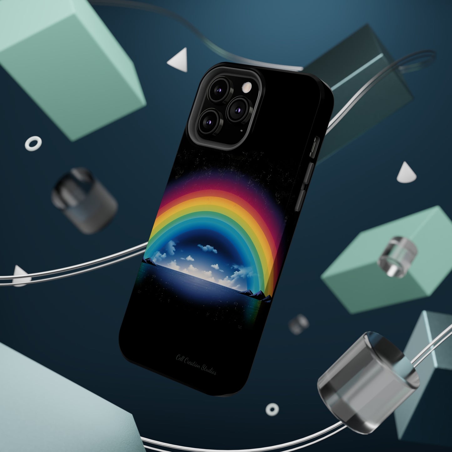 "Vibrant Skies: Rainbow Sunset" Cell Phone Case -MagSafe Tough Cases