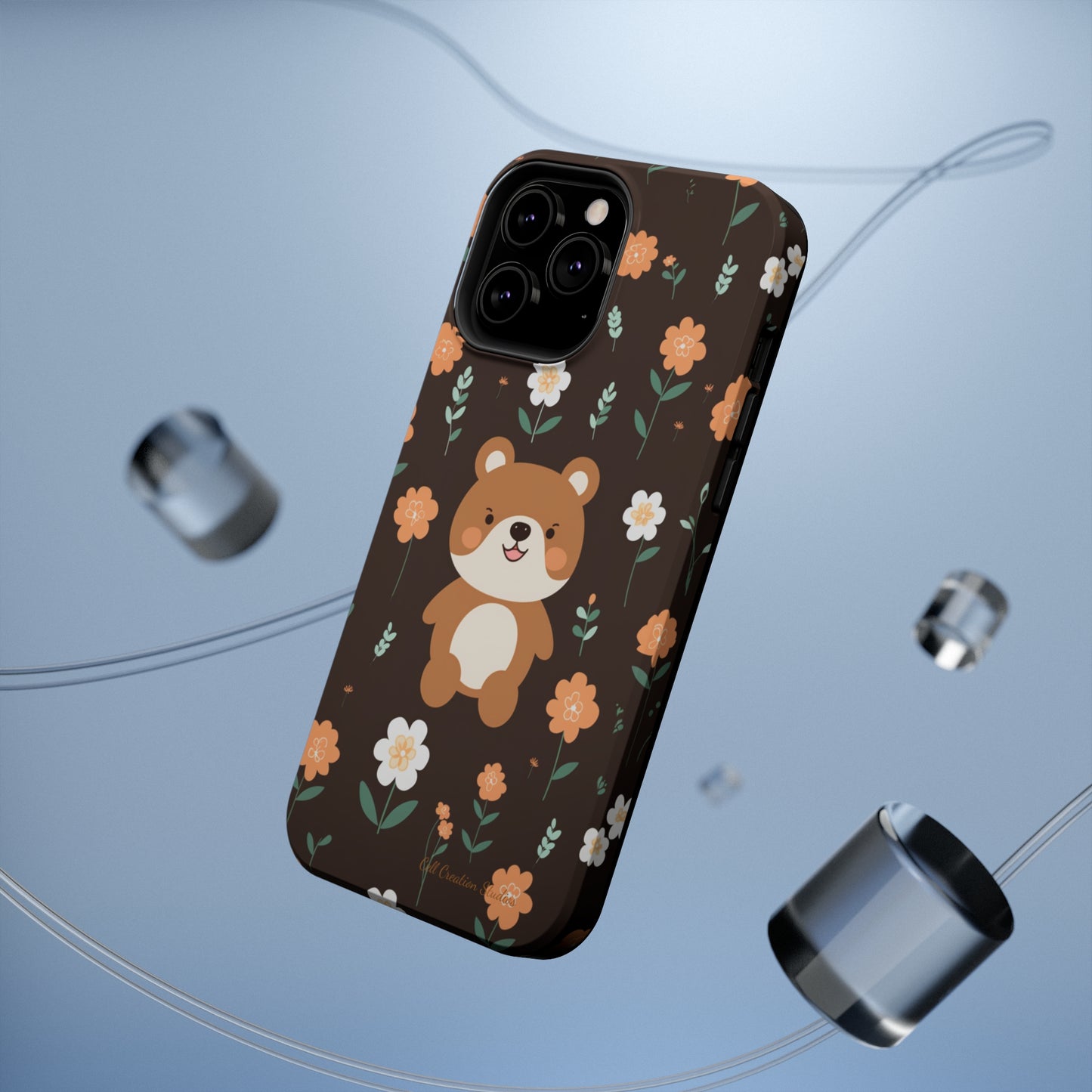 "Floral Bear Elegance" -MagSafe Tough Phone Cases