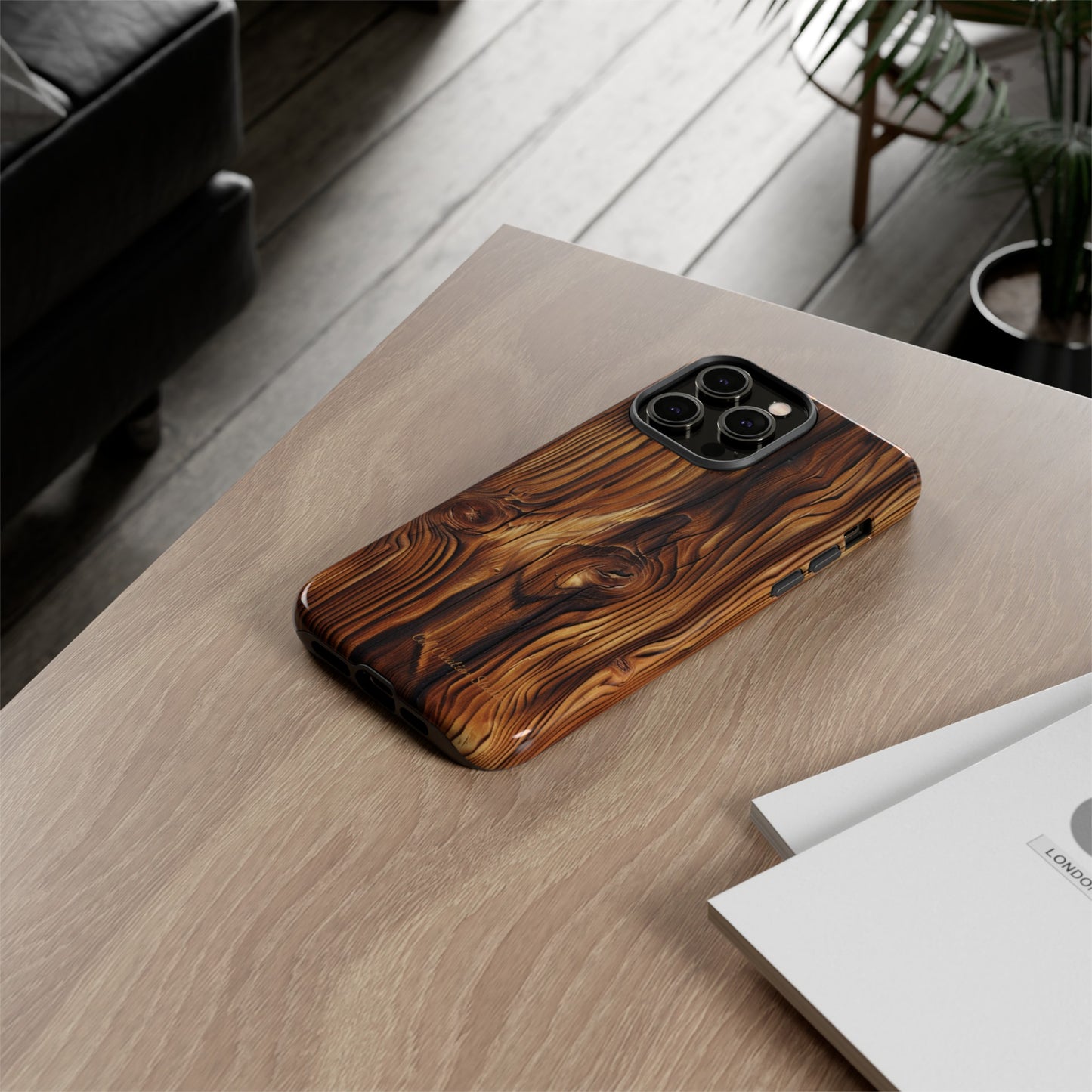 "Wood Grain Elegance" -Tough iPhone Cases