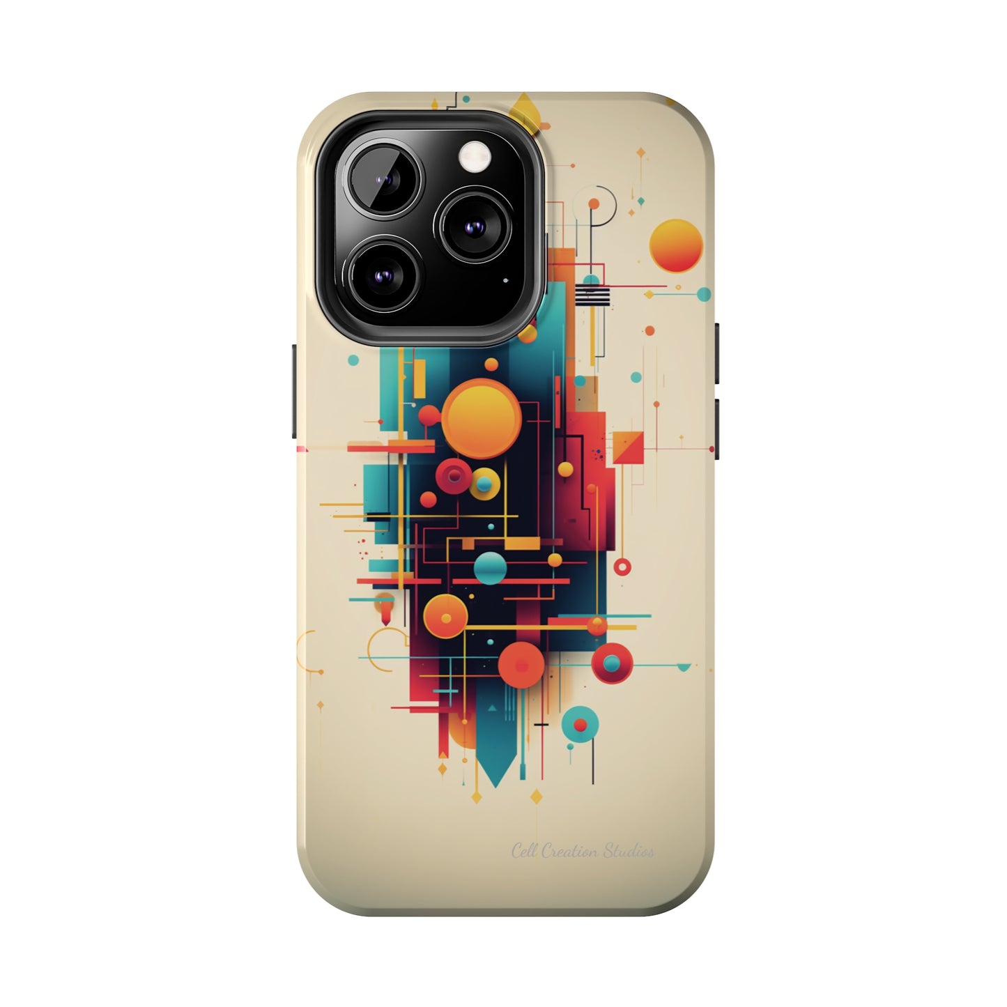 The "Colorful Geometric Pattern" Cell Phone Case- Elevate Your Phone's Look -Tough Phone Cases
