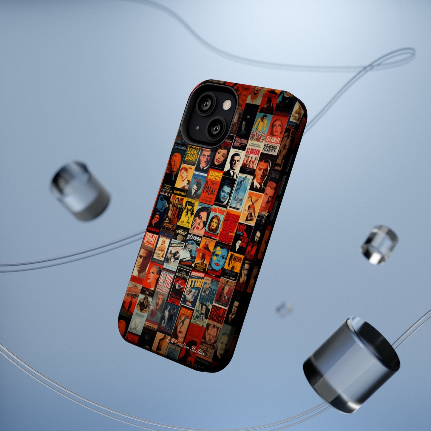 Introducing the "Vintage Movie Poster Collage" Cell Phone Case – Timeless Hollywood Charm -MagSafe Tough Cases