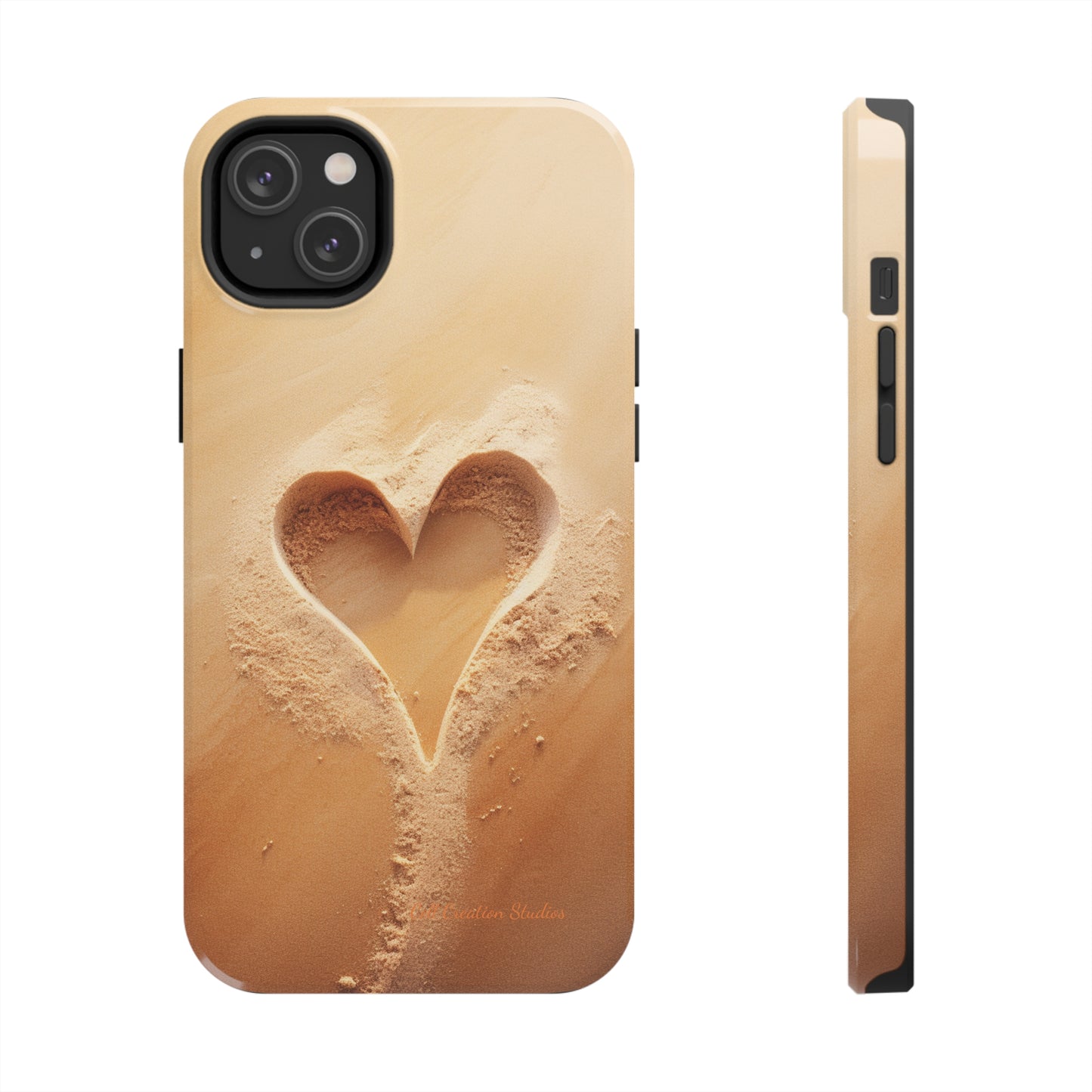 "Eternal Love: Sand Heart" Cell Phone Case -Tough Phone Cases