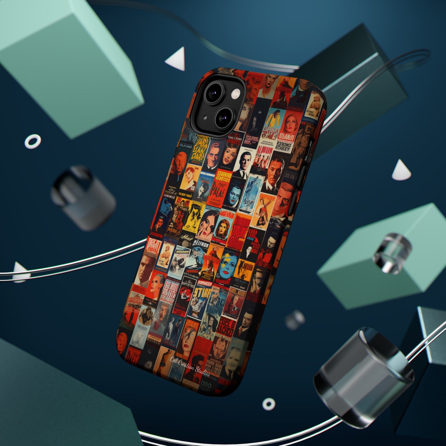 Introducing the "Vintage Movie Poster Collage" Cell Phone Case – Timeless Hollywood Charm -MagSafe Tough Cases