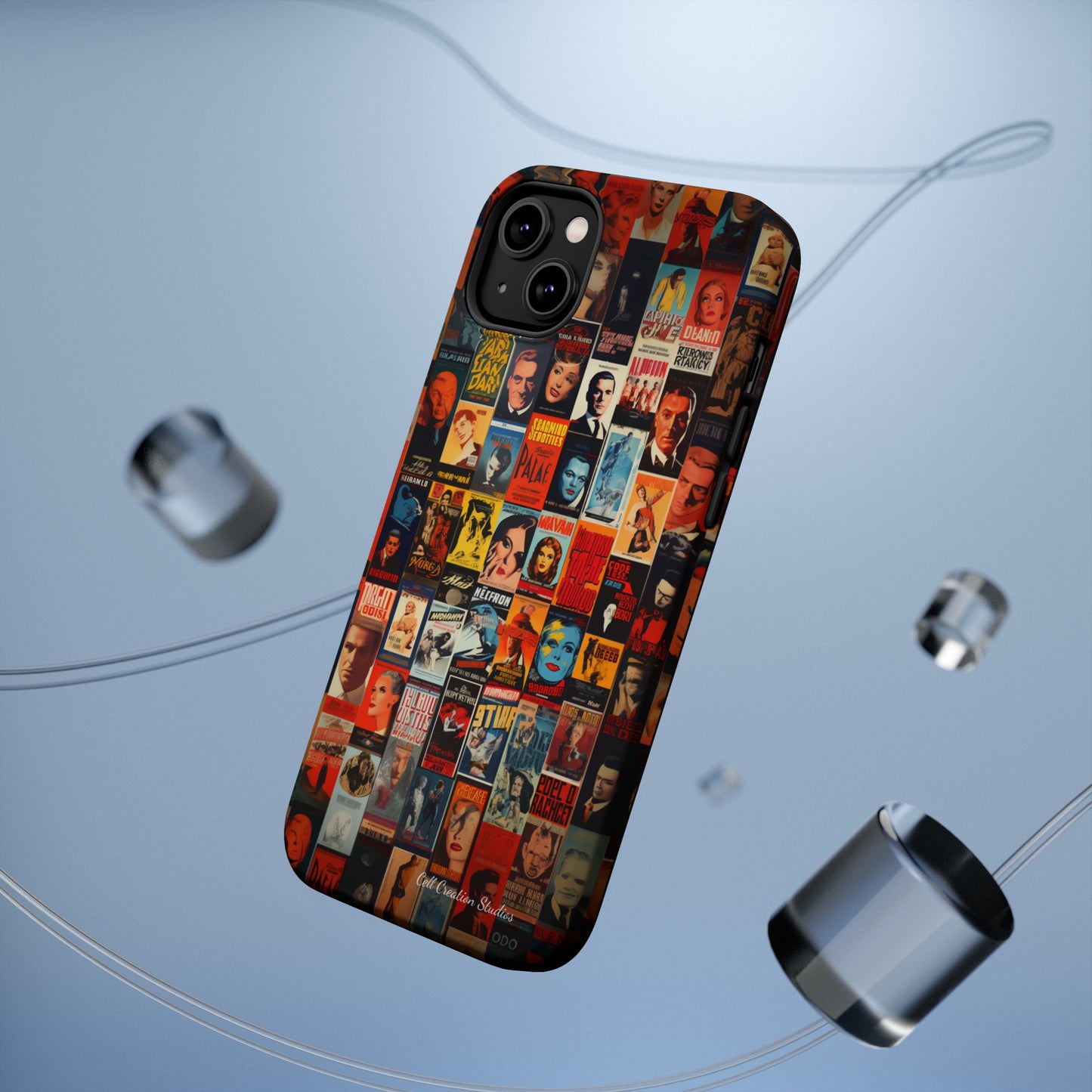 Introducing the "Vintage Movie Poster Collage" Cell Phone Case – Timeless Hollywood Charm -MagSafe Tough Cases