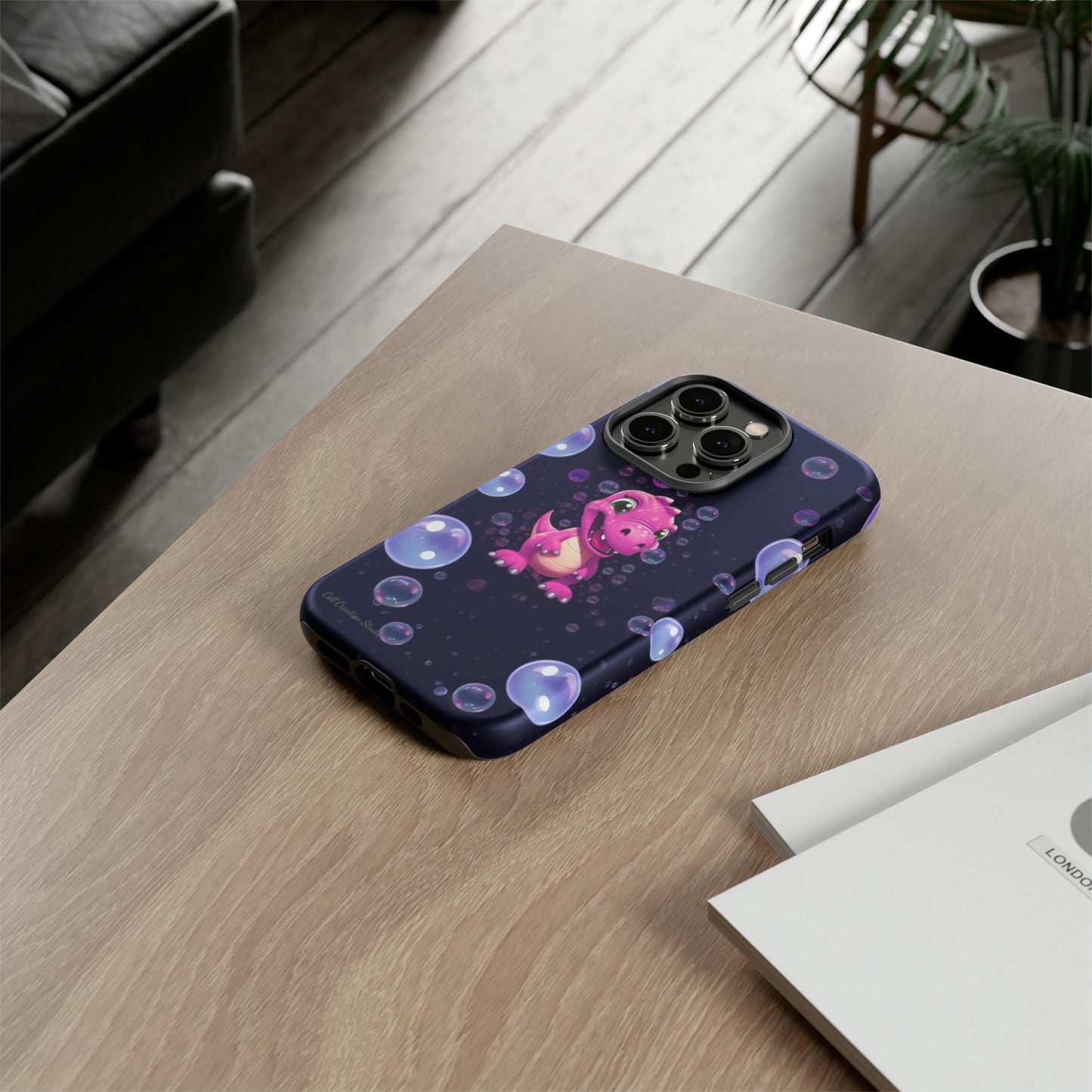 "Dino Glam" Glitter Dinosaur Phone Case -Tough Cases