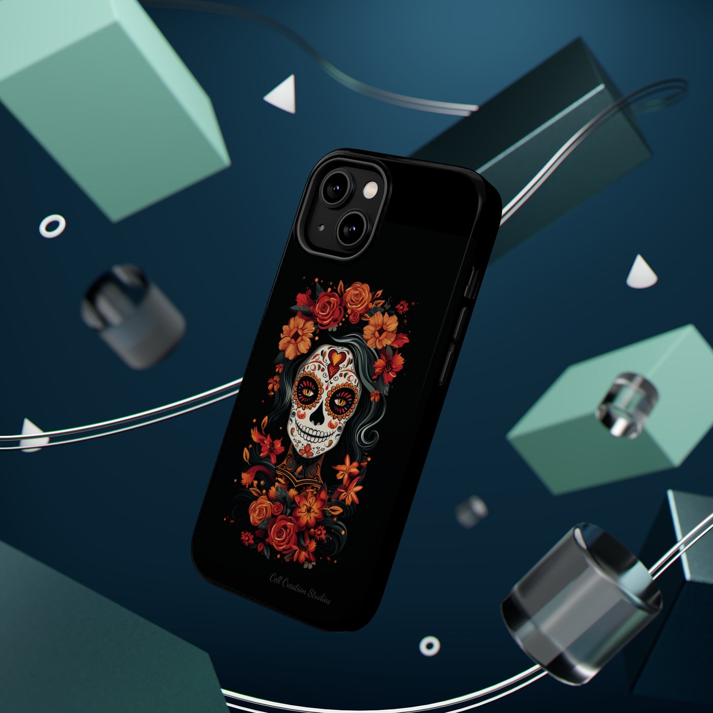 Introducing the "Day of the Dead Fiesta" Cell Phone Case – Celebrate Life in Style -MagSafe Tough Cases