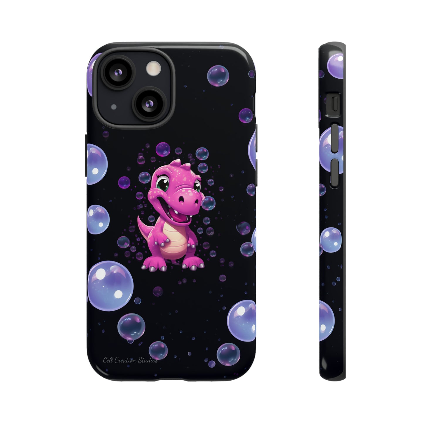 "Dino Glam" Glitter Dinosaur Phone Case -Tough Cases