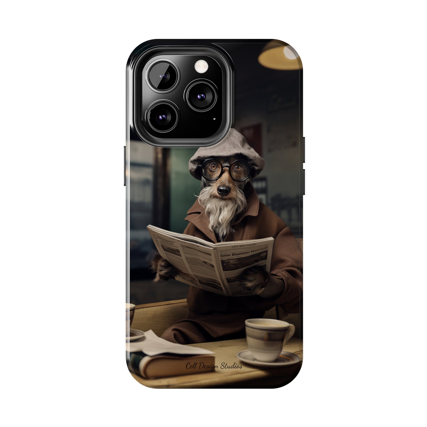 Introducing the "Canine Scholar" Cell Phone Case – Where Canine Meets Wisdom. -Tough Phone Cases