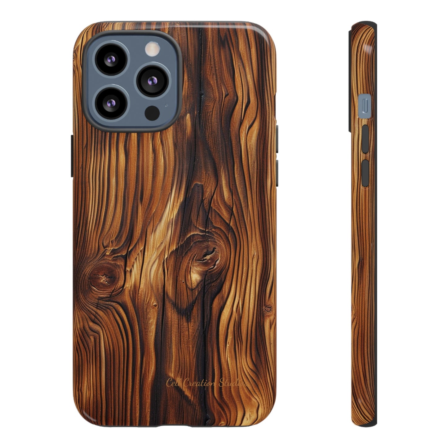 "Wood Grain Elegance" -Tough iPhone Cases