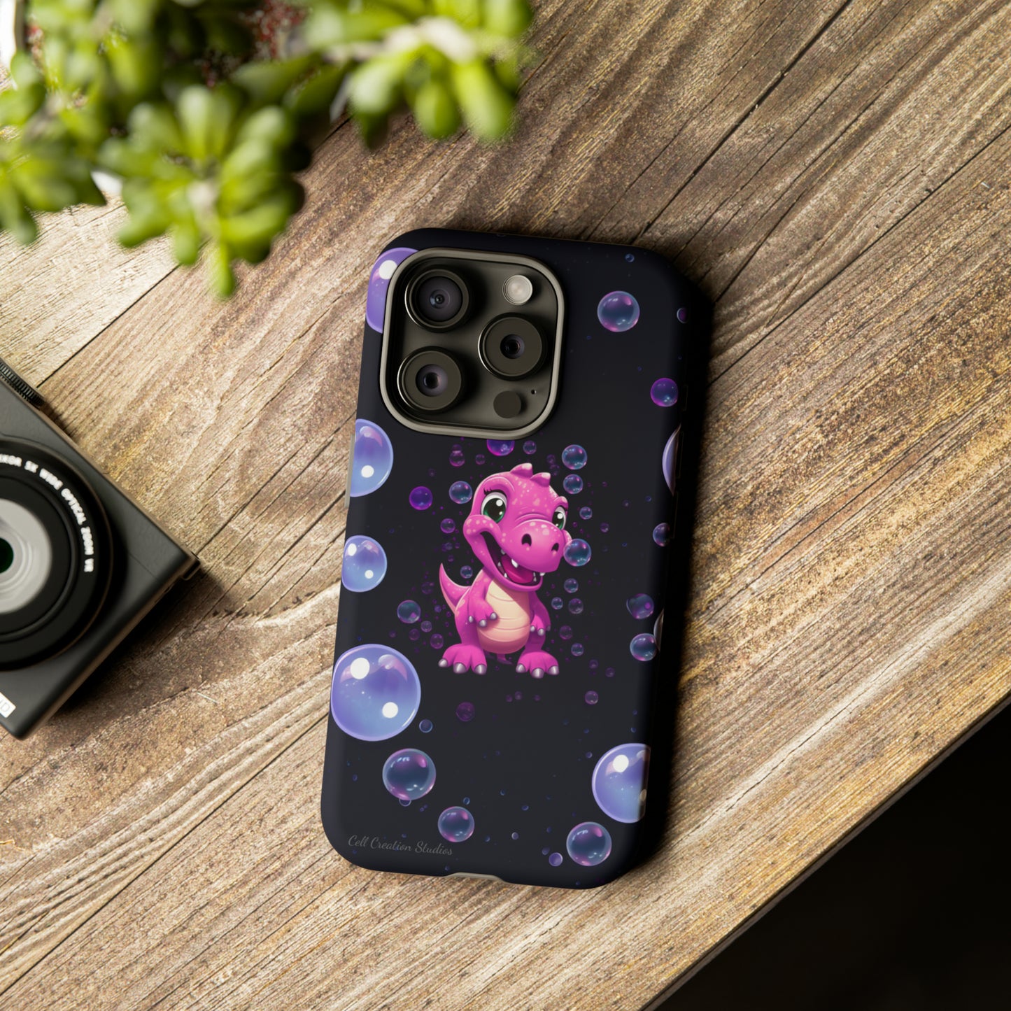 "Dino Glam" Glitter Dinosaur Phone Case -Tough Cases