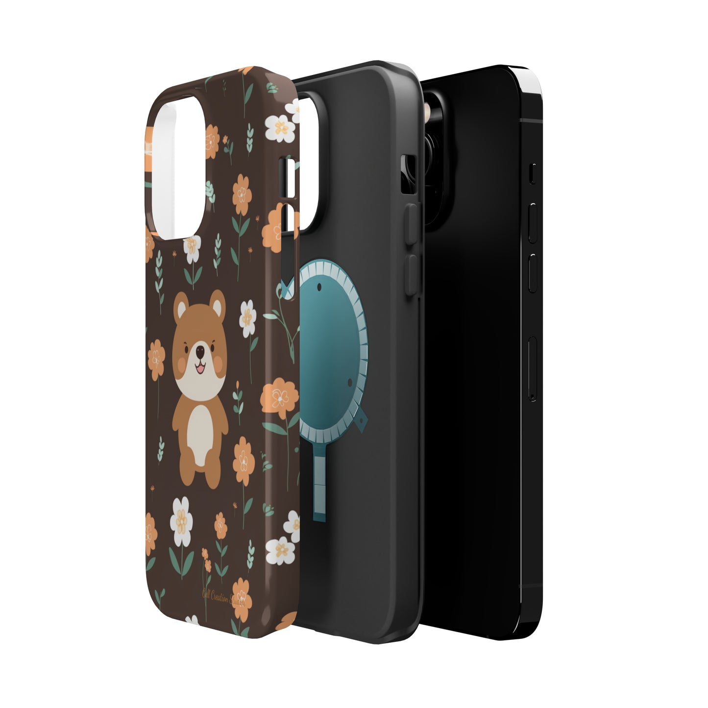 "Floral Bear Elegance" -MagSafe Tough Phone Cases