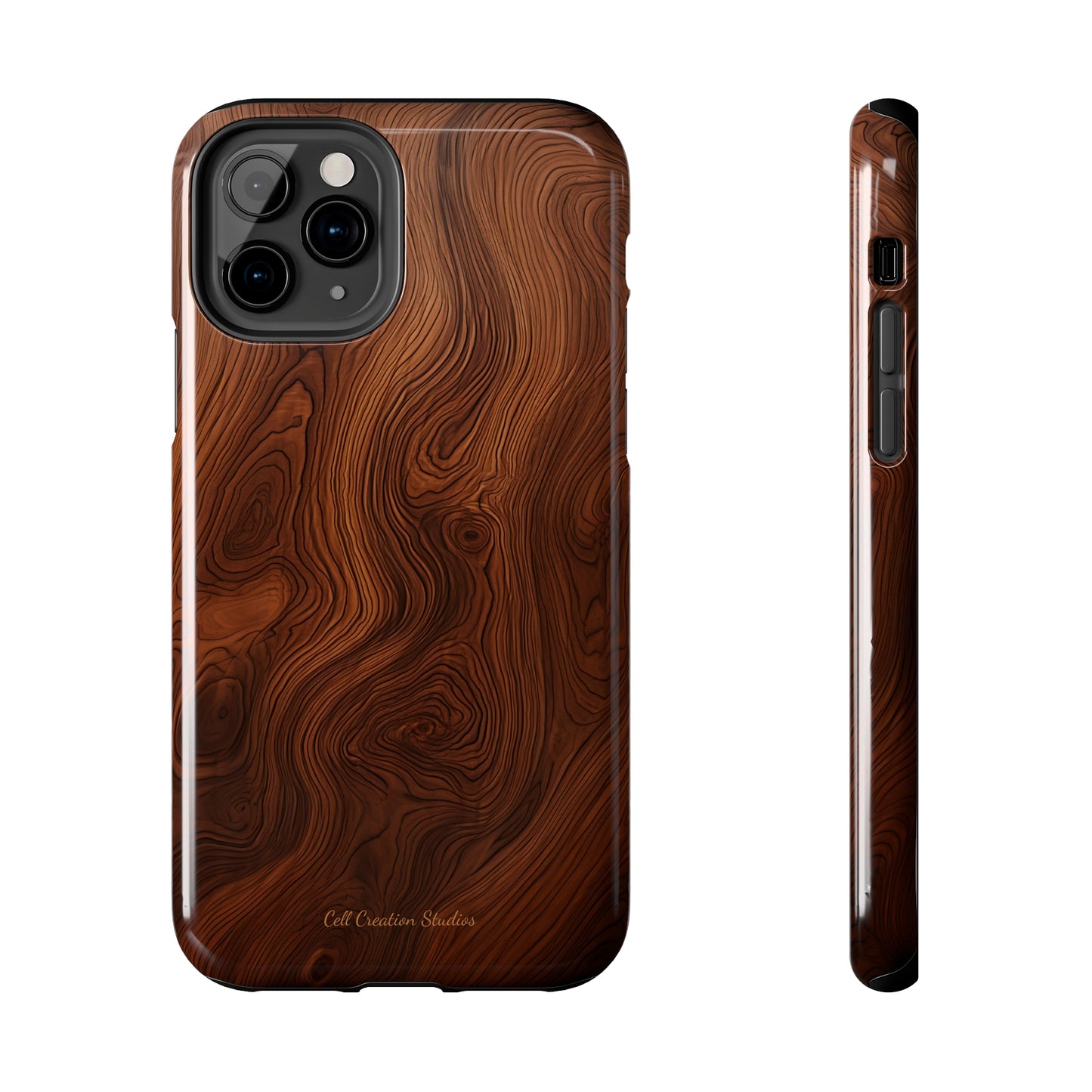 Introducing the "Natural Woodgrain" Cell Phone Case – Embrace Organic Beauty with Wood Pattern Design -Tough Phone Cases