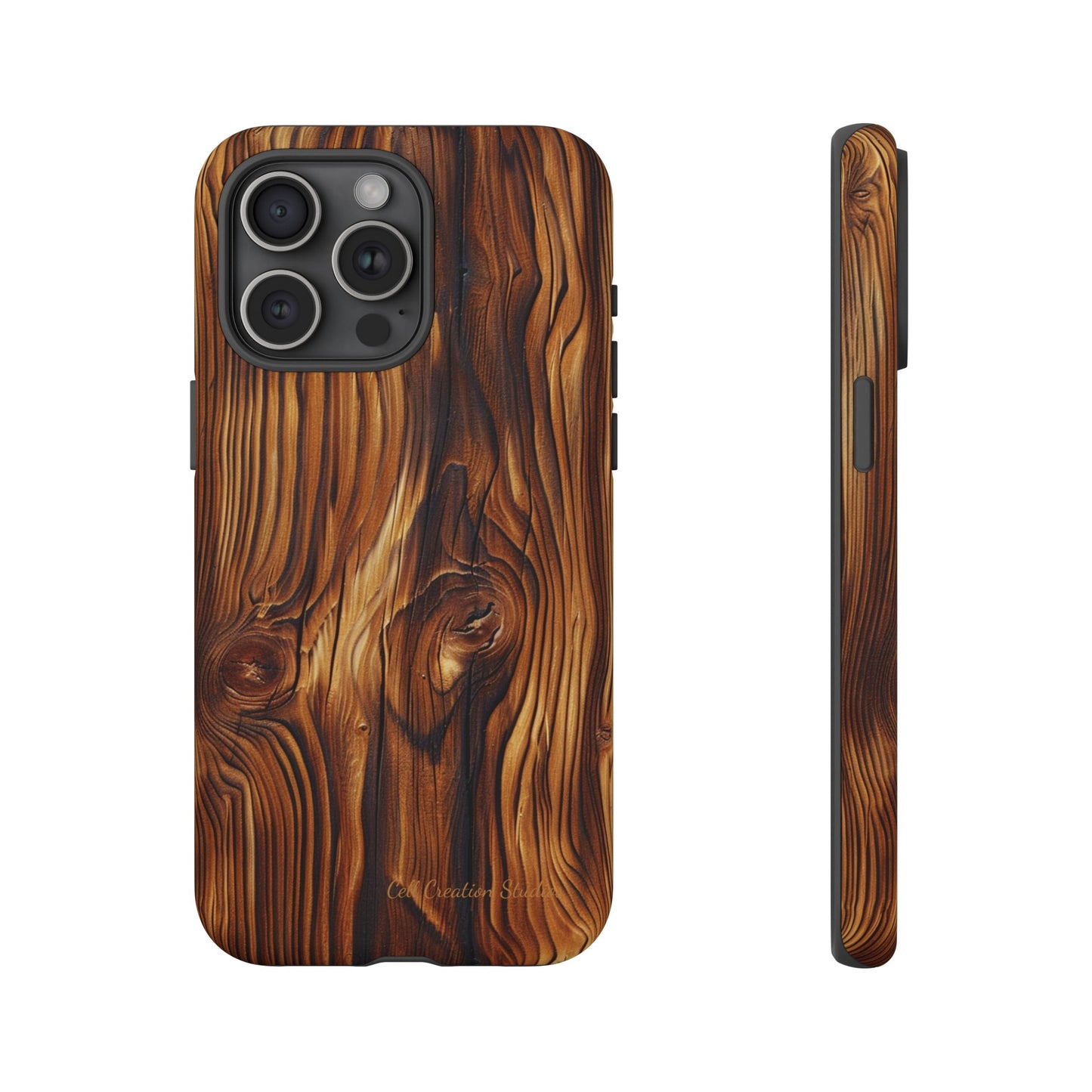 "Wood Grain Elegance" -Tough iPhone Cases