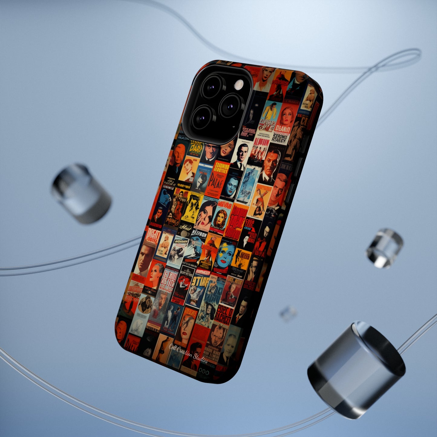 Introducing the "Vintage Movie Poster Collage" Cell Phone Case – Timeless Hollywood Charm -MagSafe Tough Cases