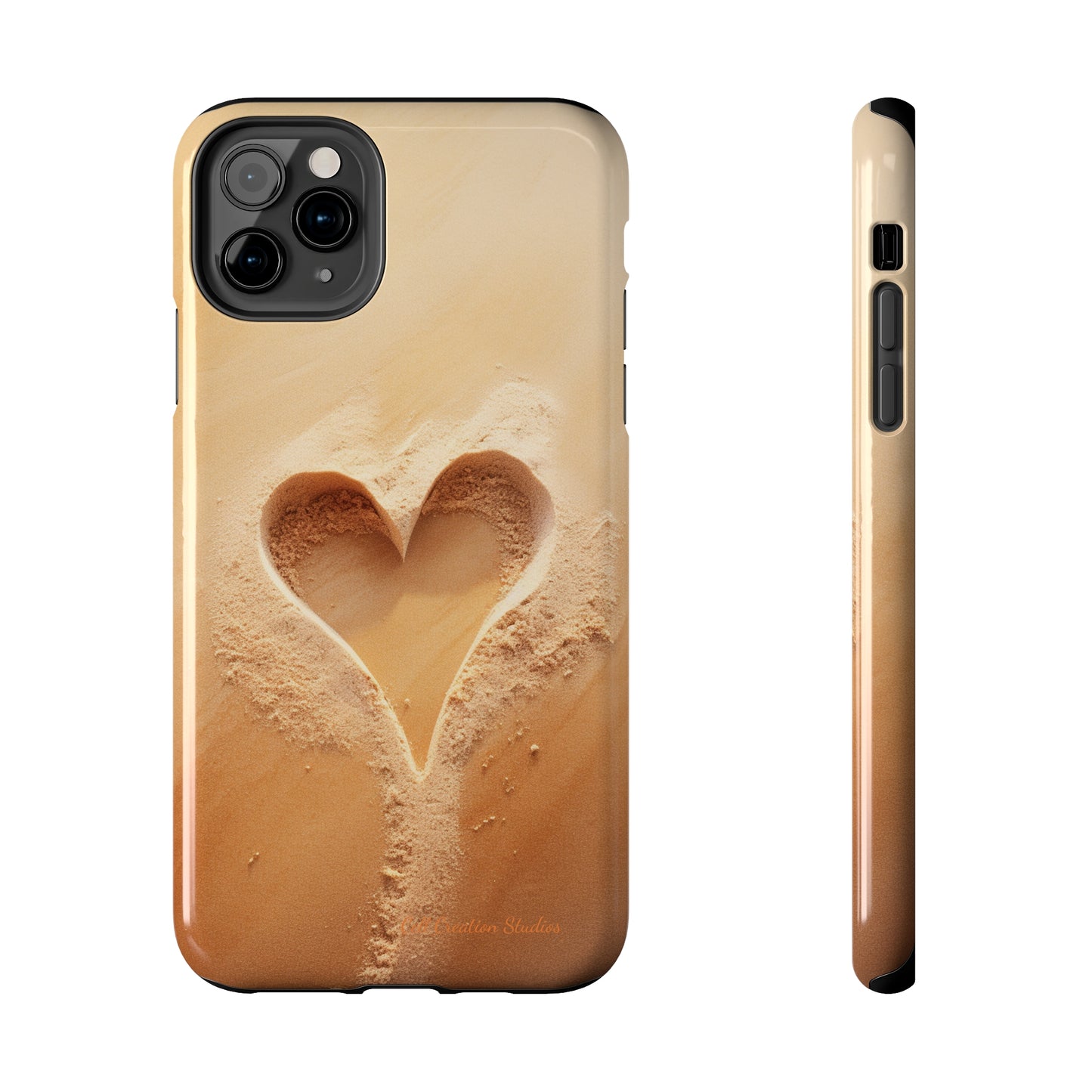 "Eternal Love: Sand Heart" Cell Phone Case -Tough Phone Cases