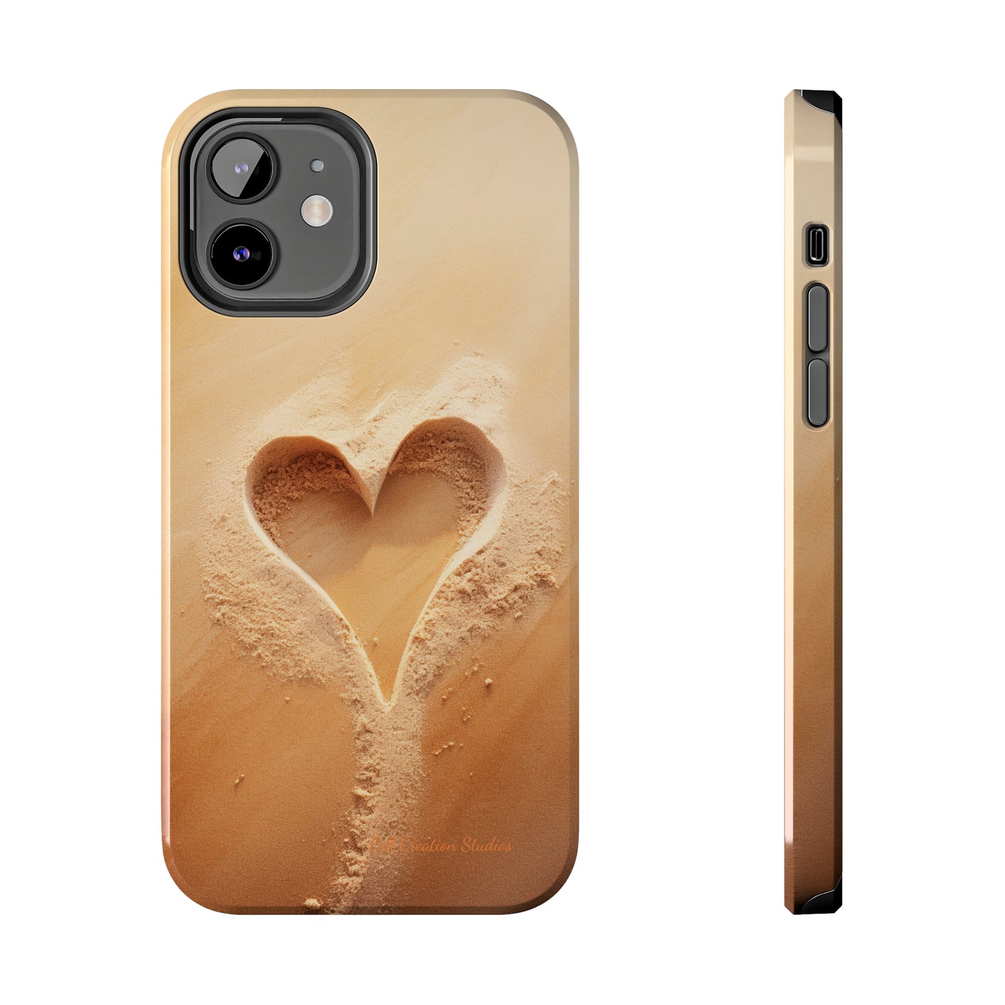 "Eternal Love: Sand Heart" Cell Phone Case -Tough Phone Cases