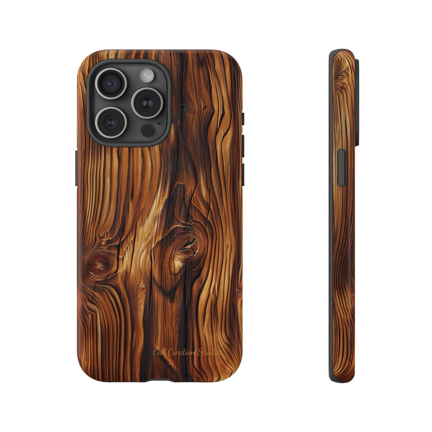 "Wood Grain Elegance" -Tough iPhone Cases