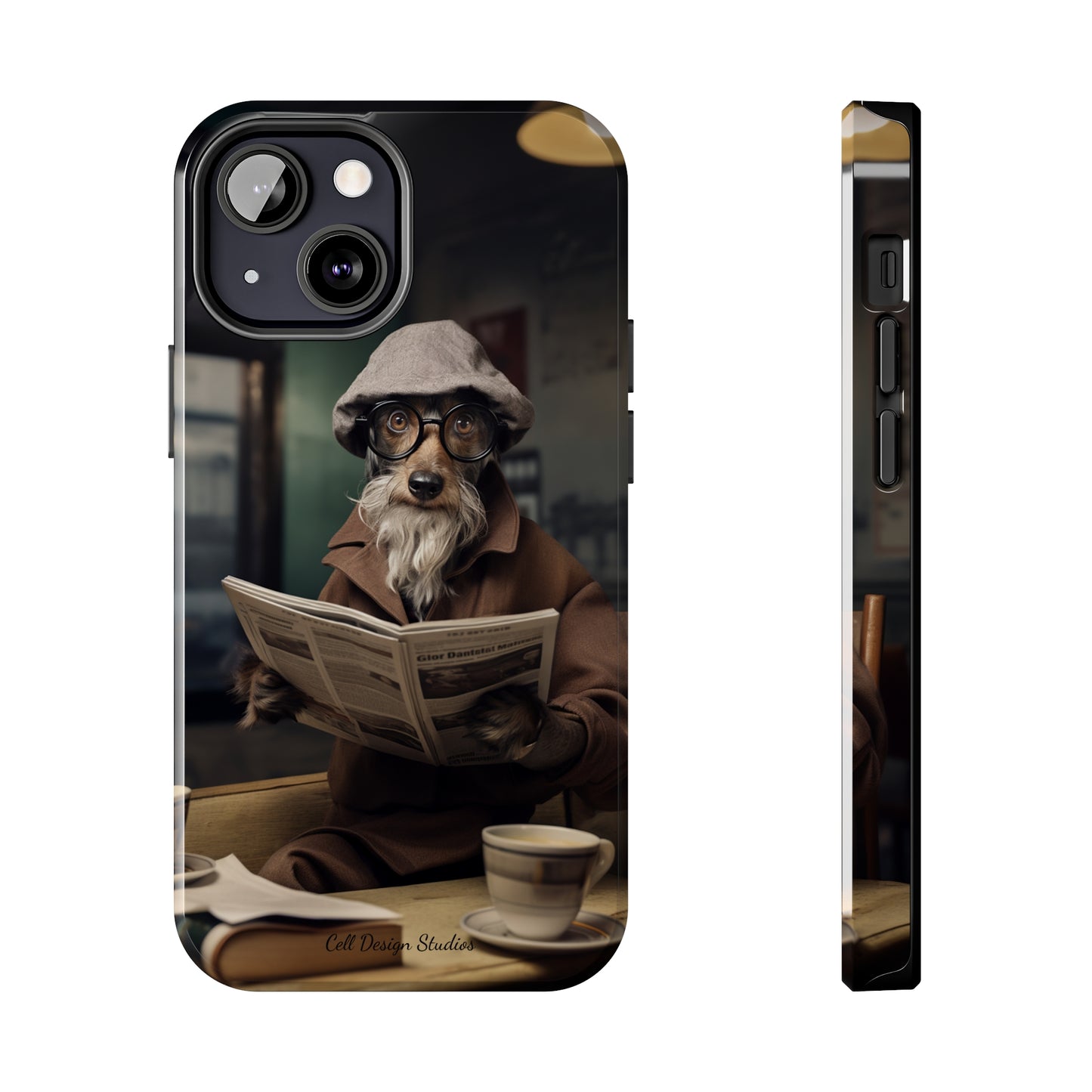 Introducing the "Canine Scholar" Cell Phone Case – Where Canine Meets Wisdom. -Tough Phone Cases
