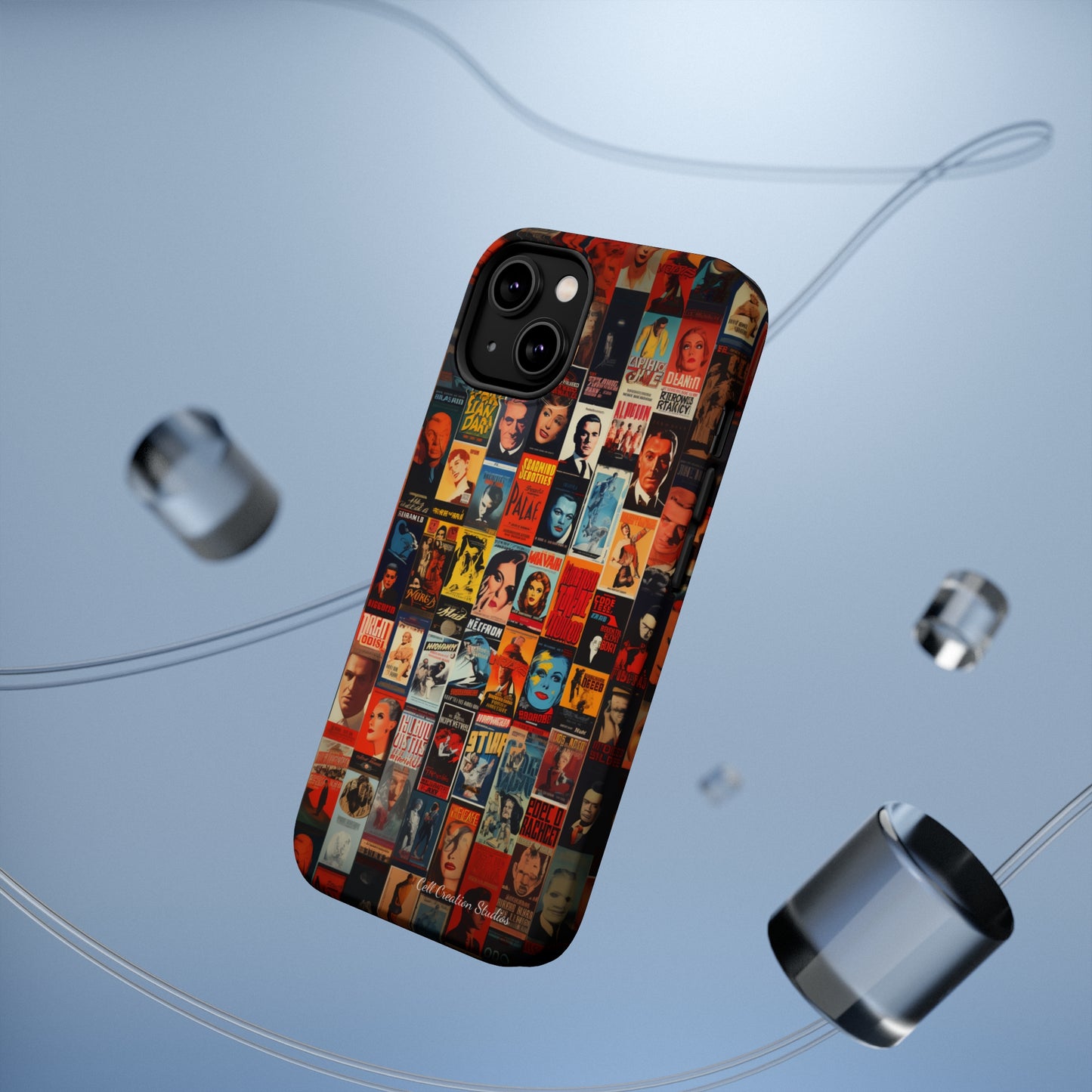 Introducing the "Vintage Movie Poster Collage" Cell Phone Case – Timeless Hollywood Charm -MagSafe Tough Cases