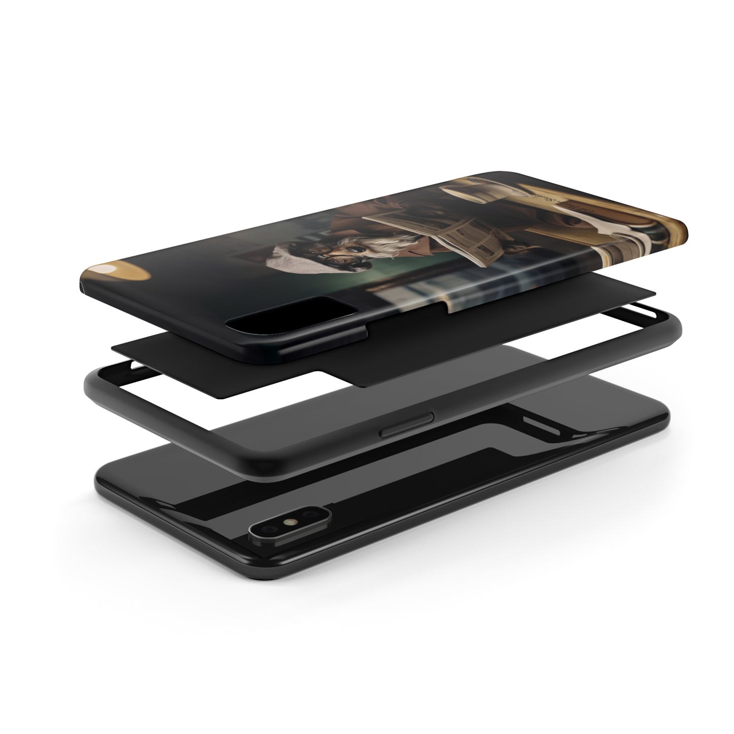 Introducing the "Canine Scholar" Cell Phone Case – Where Canine Meets Wisdom. -Tough Phone Cases