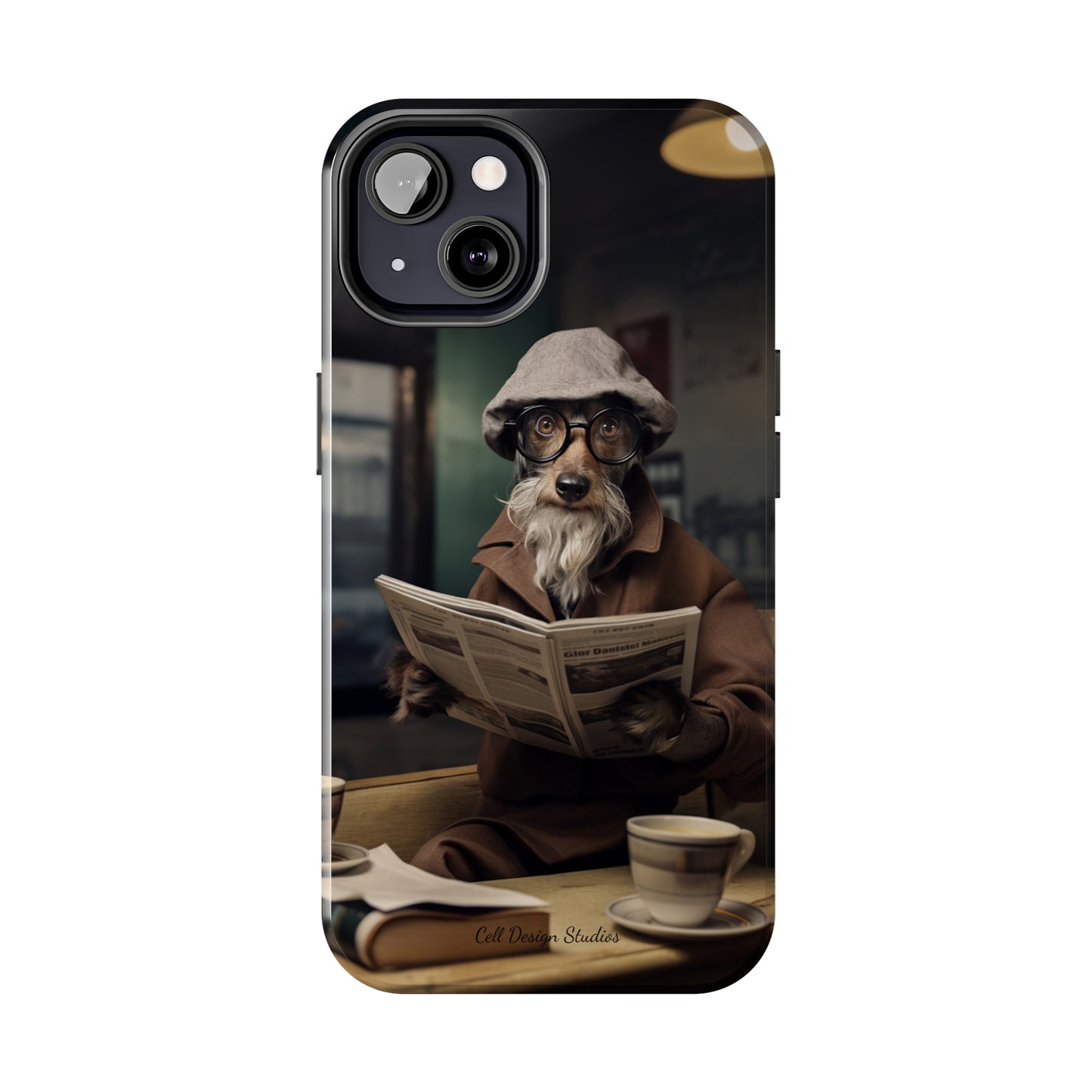 Introducing the "Canine Scholar" Cell Phone Case – Where Canine Meets Wisdom. -Tough Phone Cases