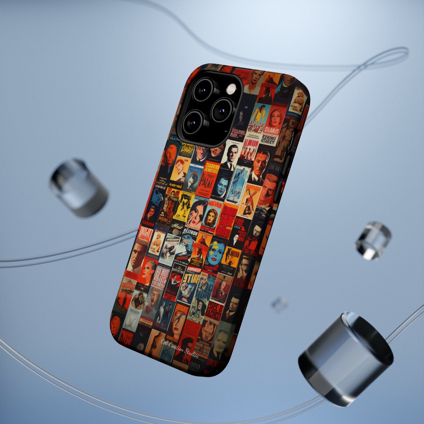 Introducing the "Vintage Movie Poster Collage" Cell Phone Case – Timeless Hollywood Charm -MagSafe Tough Cases