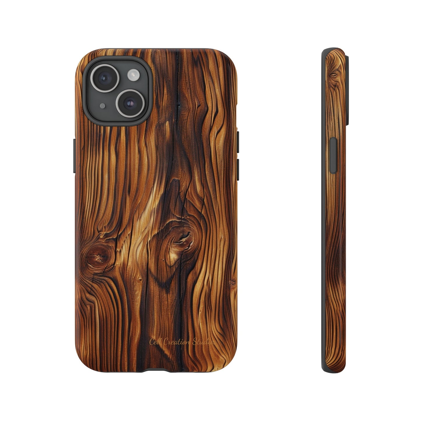 "Wood Grain Elegance" -Tough iPhone Cases
