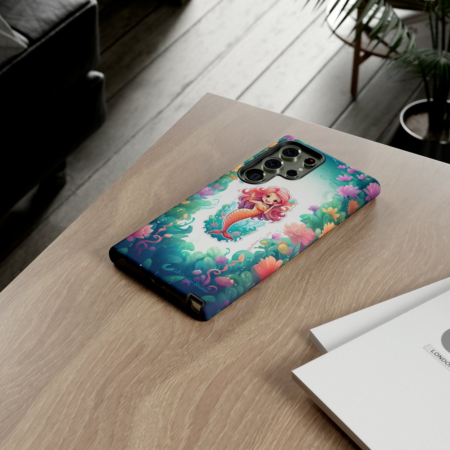 "Pink Seaflower Mermaid" -Tough Samsung Phone Cases