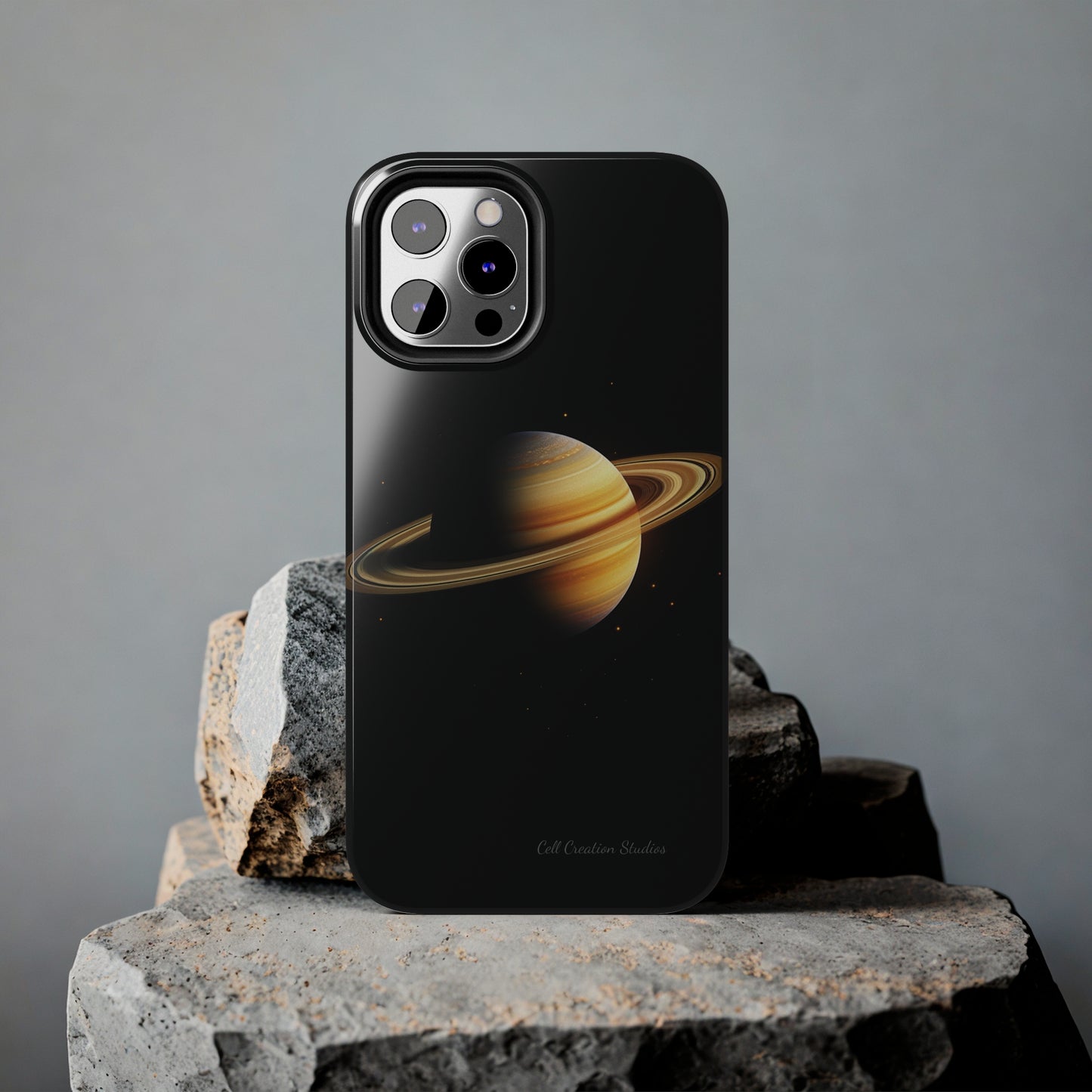 Introducing the "Saturn's Elegance" Cell Phone Case – A Cosmic Masterpiece -Tough Phone Cases
